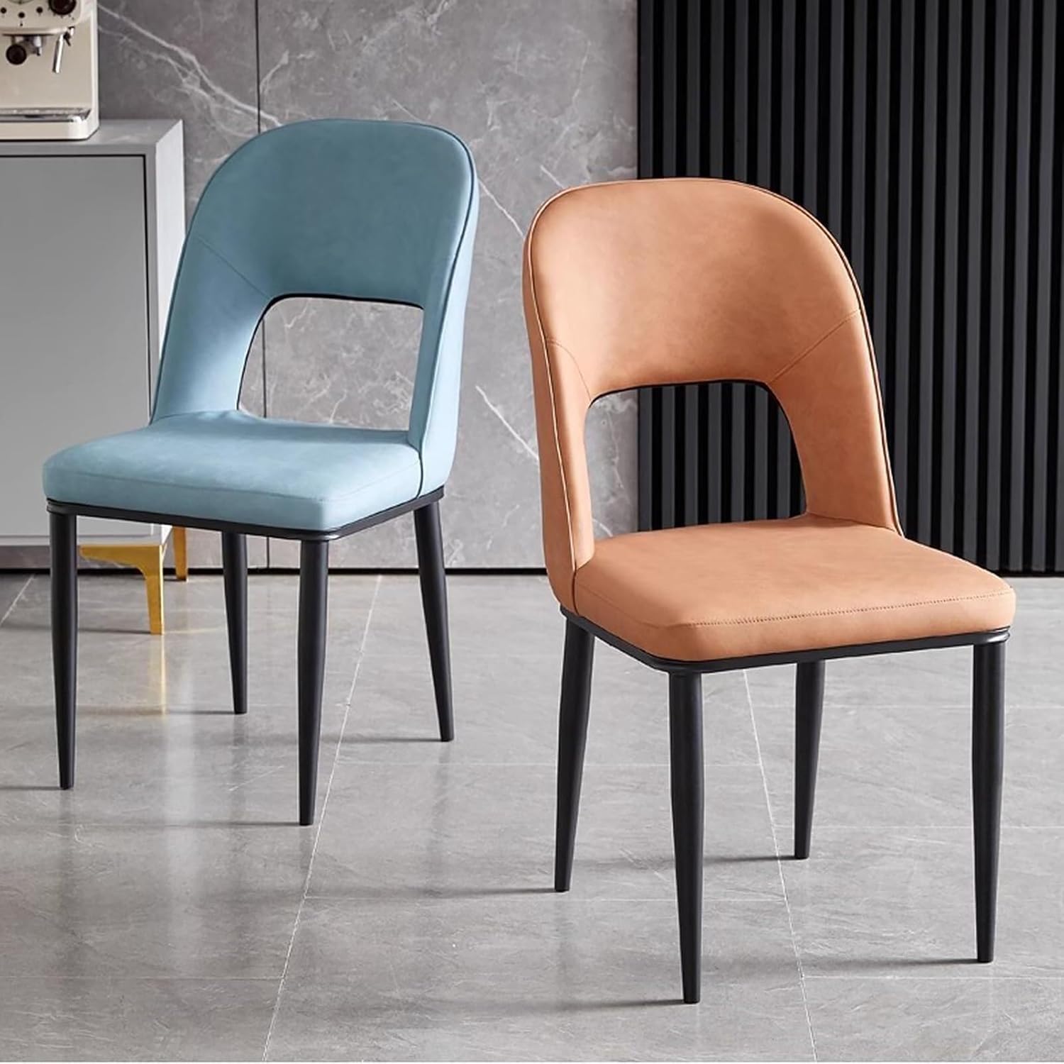 送料無料【新品】合皮張り ダイニングチェア 2脚セット ミールチェア  