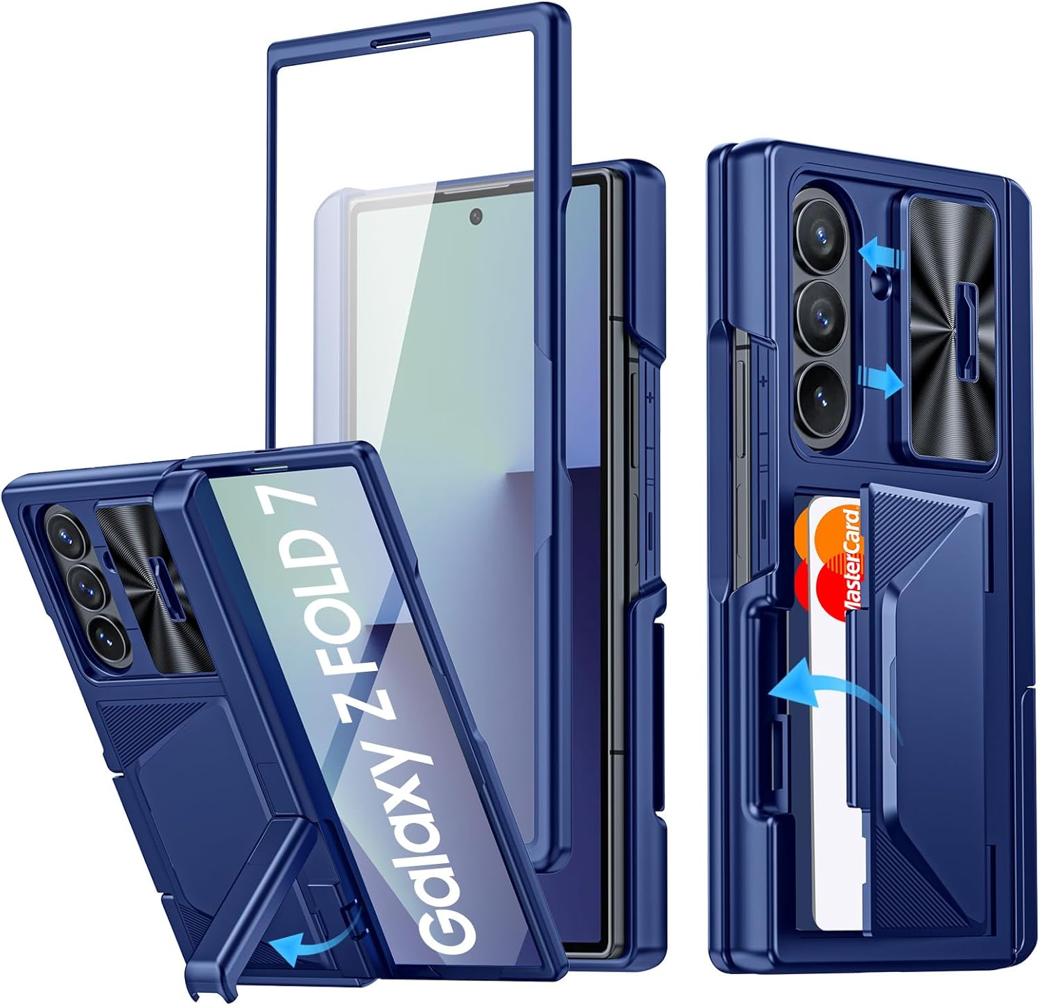 BSNRM Galaxy Z Fold 7 Case with Card Holder & RFID Blocking