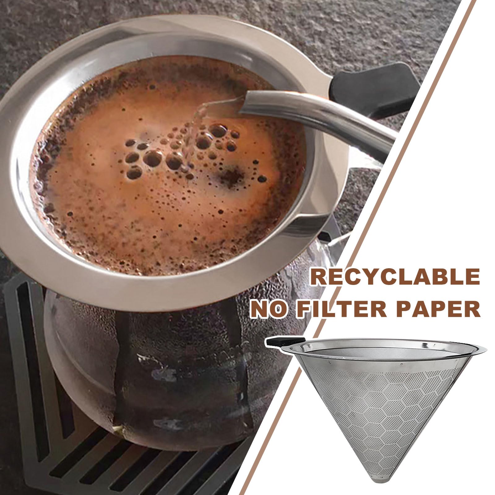 40 Filtri Caffè V60 Tipo 02 - Carta Filtro Conica Per Caffè Americano Manuale - Foto 13