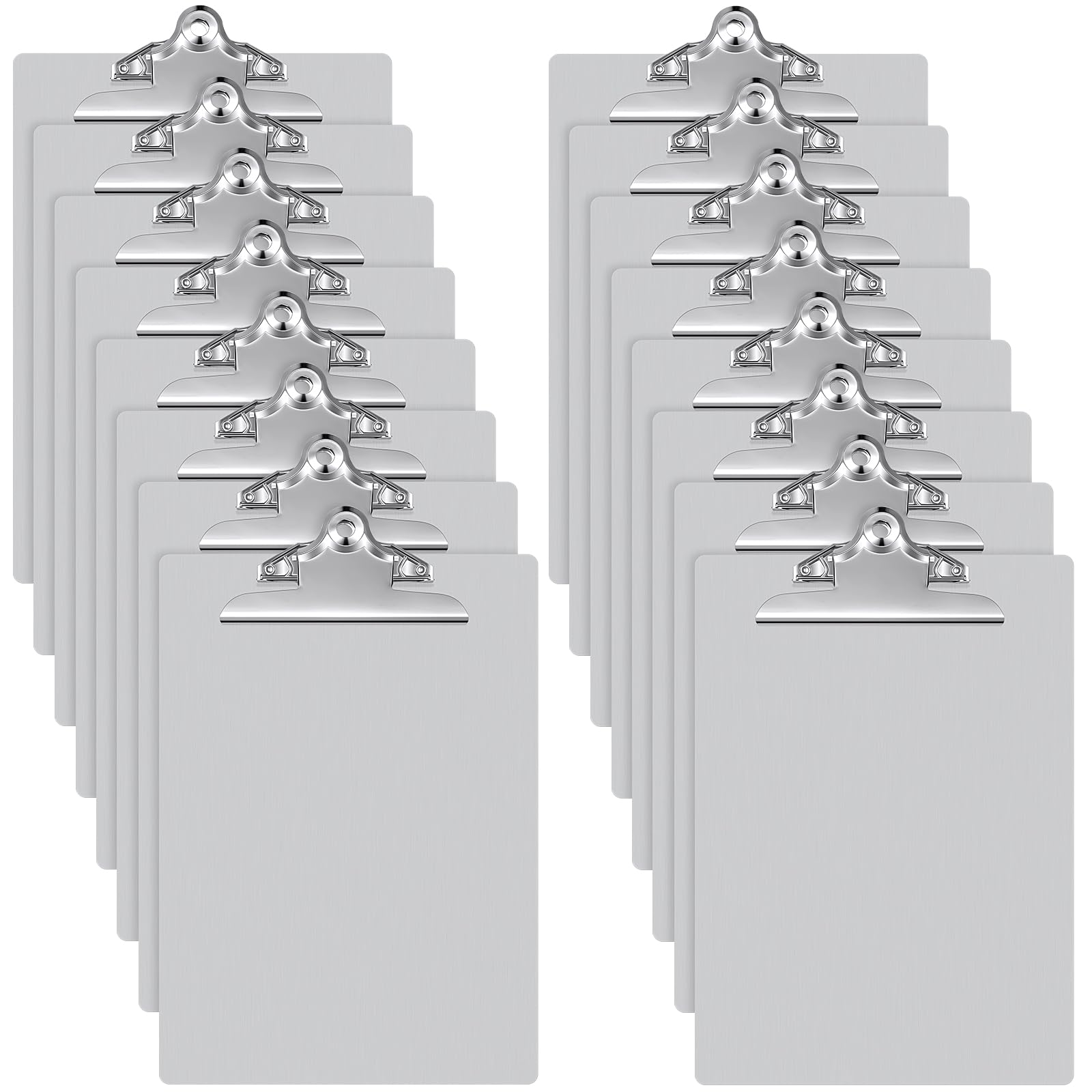 Mimorou Metall-Klemmbrett, Aluminium-Klemmbretter, Metall-Klemmbrett mit flachem Profil, Briefgröße, 30,5 x 24,1 cm, Aluminium-Dokumentenhalter für Büro, Schule, Medizin, Baustelle, Labor, 16 Stück