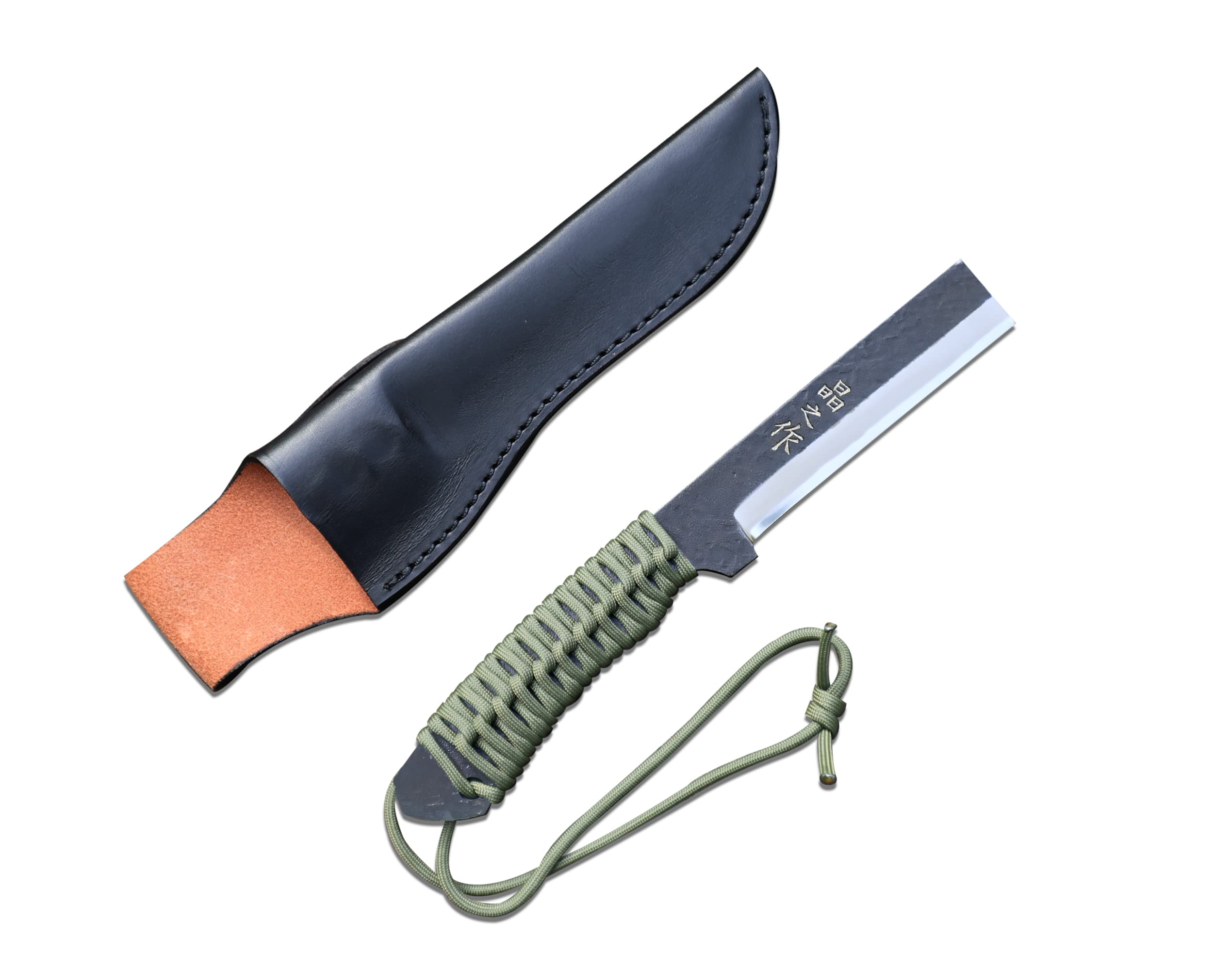 Amazon.co.jp: 晶之作 焚き火鉈115 朝焚火 両刃 土佐オリジナル白鋼 黒  