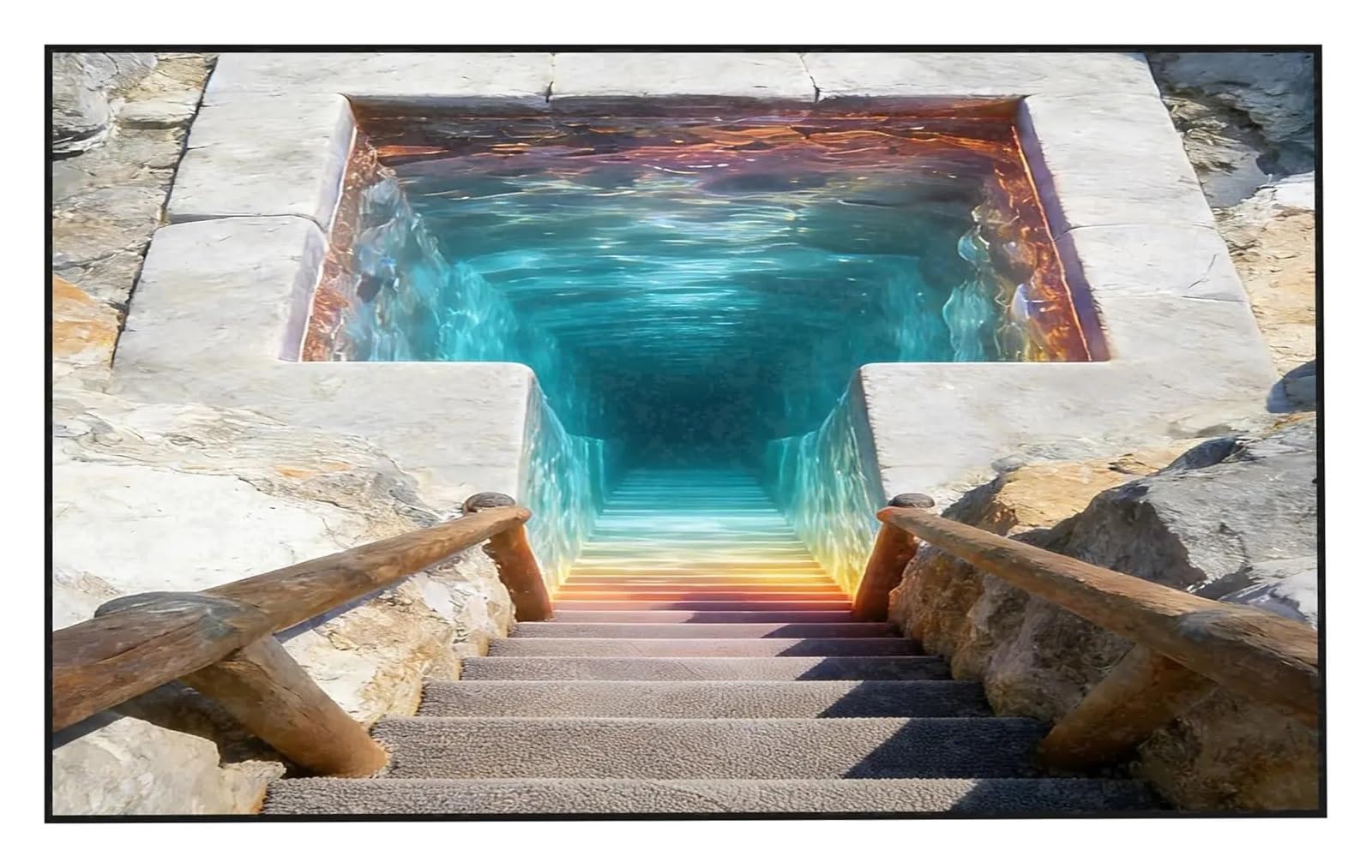 Tapis illusion d'optique 3D pour sublimer l'entrée et le couloir