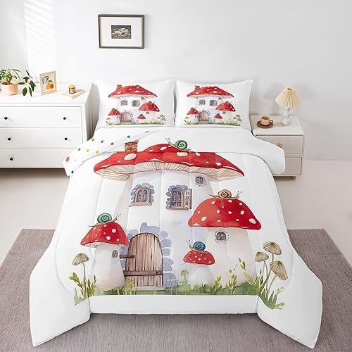 Miniatura 9 de Erosebridal Juego de ropa de cama para niños, tamaño individual, diseño de gatos de dibujos animados, para niñas, niños y adolescentes, edredón con