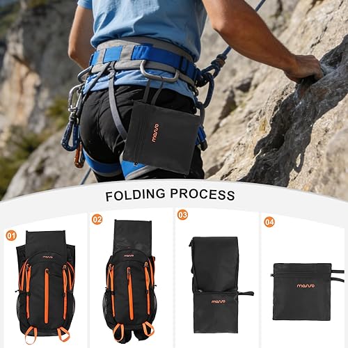 Miniatura 5 de MOSISO Mochila pequeña de senderismo de 12 litros para mujeres y hombres, mochila plegable e informal ligera con bolsillo frontal vertical para