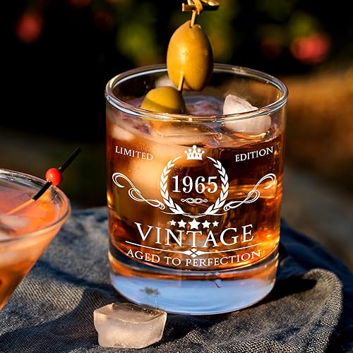 Miniatura 8 de Regalos de 60 cumpleaños para hombres, juego de vasos de whisky, decoraciones de cumpleaños de 60 años, suministros de fiesta, ideas de regalos de