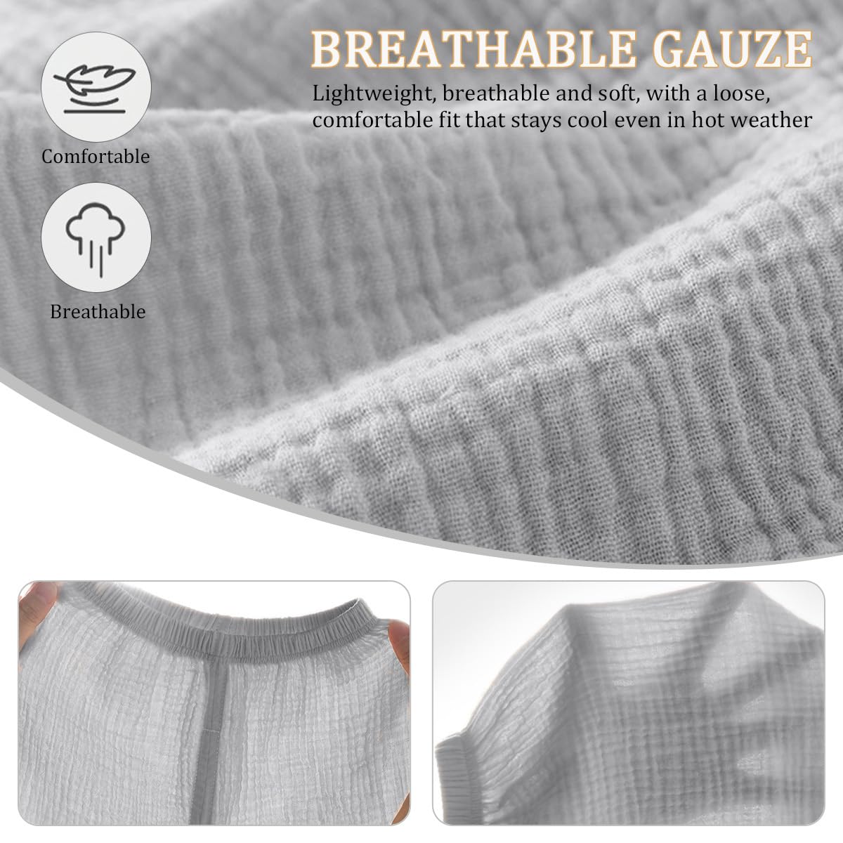 2er-Pack Musselin Hose Baby Kinder Mädchen Jungen Sommer Einfarbig Leinenhose Bloomers Baumwollgarn Lange Hosen Dünn Pumphose Haremshose Jogginghose Lässige Hose Gr. 60/62/74/80/92/104