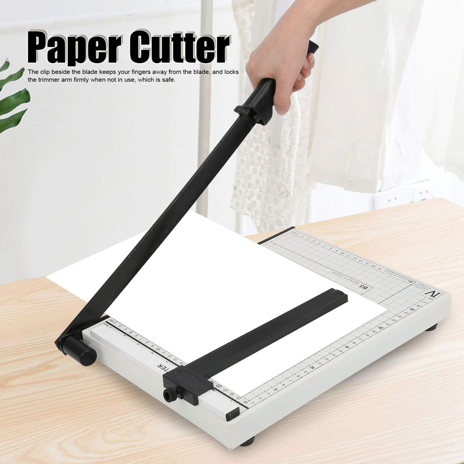 Tagliacarte, tagliacarte industriali, con funzioni di Sicurezza Automatiche, Secondo Righello Laterale, Ottimo per cartoncini, Artigianato, Coupon, Etichette e Foto. Tagliacarte per cancelli
