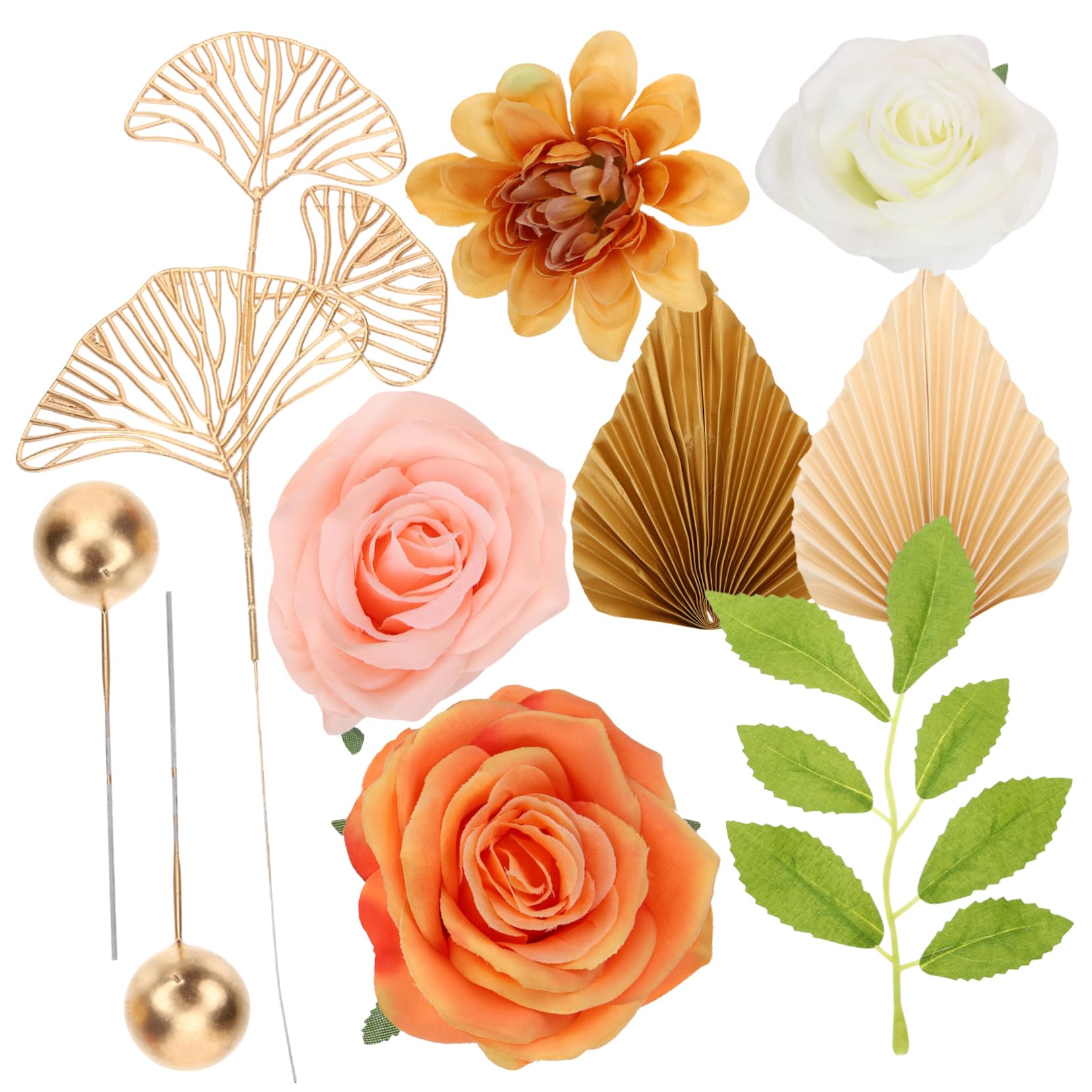 MAGICLULU 5 Ensembles Décoration De Gâteau Fondant Rouge Décor De Mariage Chapeau Melon Doré Décorations De Cérémonie De Mariage Ornements De Gâteau De De Bébé Golden Papier