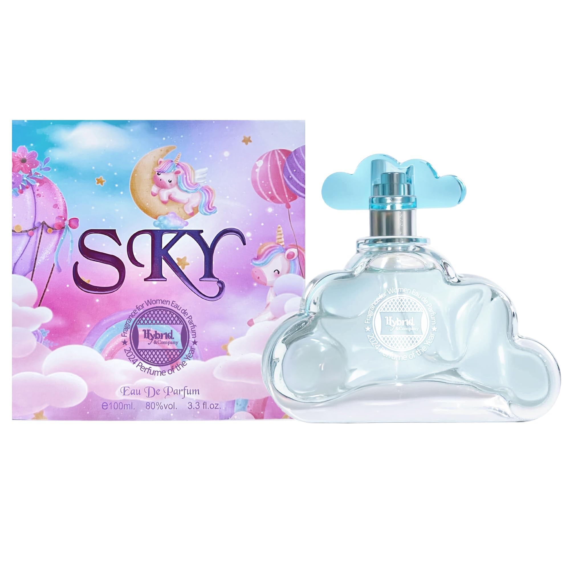 Hybrid & Company Women Sky Eau De Parfume Eau De Parfum Natural Spray Vaporisateur 3.4 Fl Oz