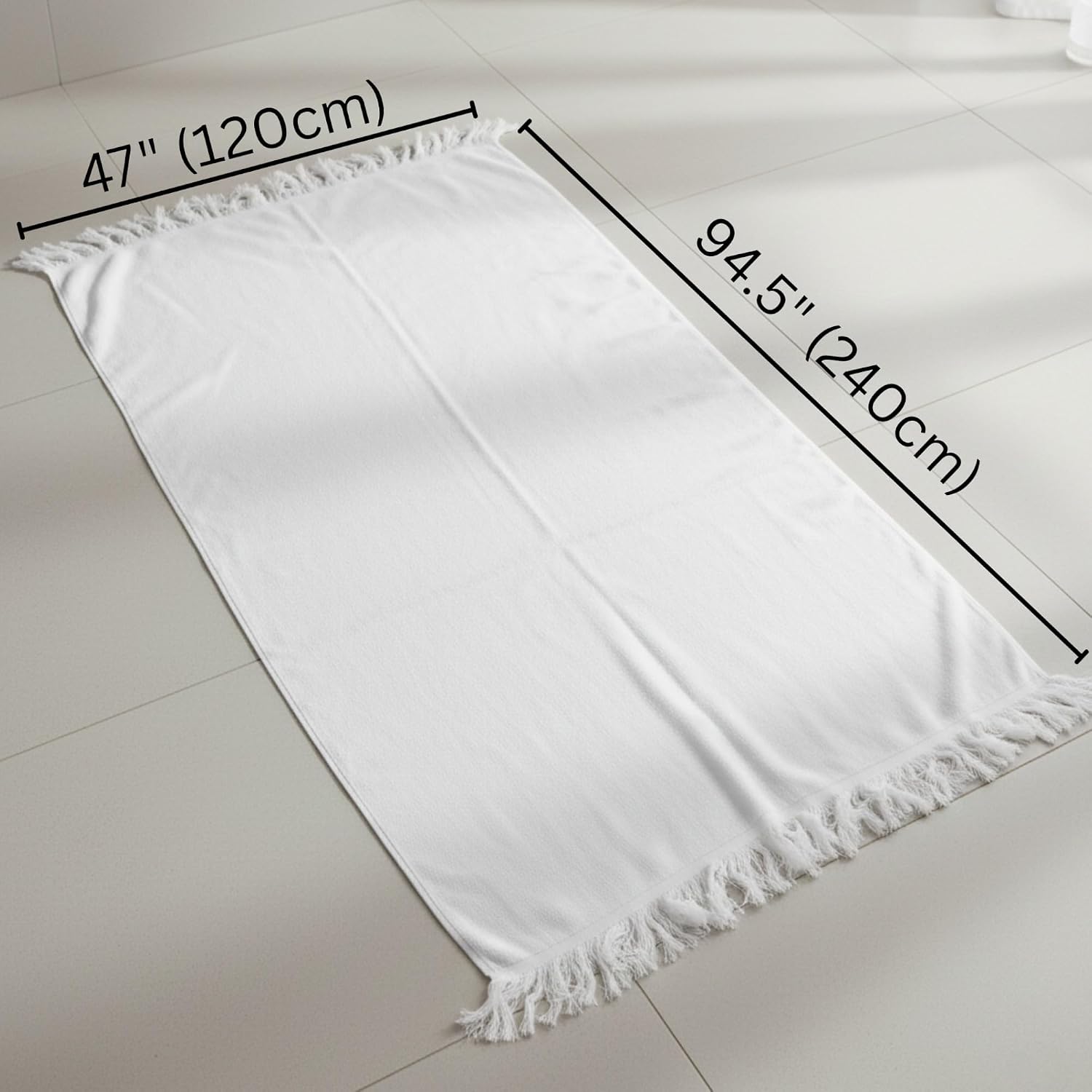 Modefa Plus Size Extra Large Ihram for Umrah Men Towel Set - Unsewn Ahram Hajj Essentials for Men Umrah Essentials Ehram - 120 x 240cm per Towel 2 Towels Turkish 100% Cotton 1250 Grams (XL Ihram)