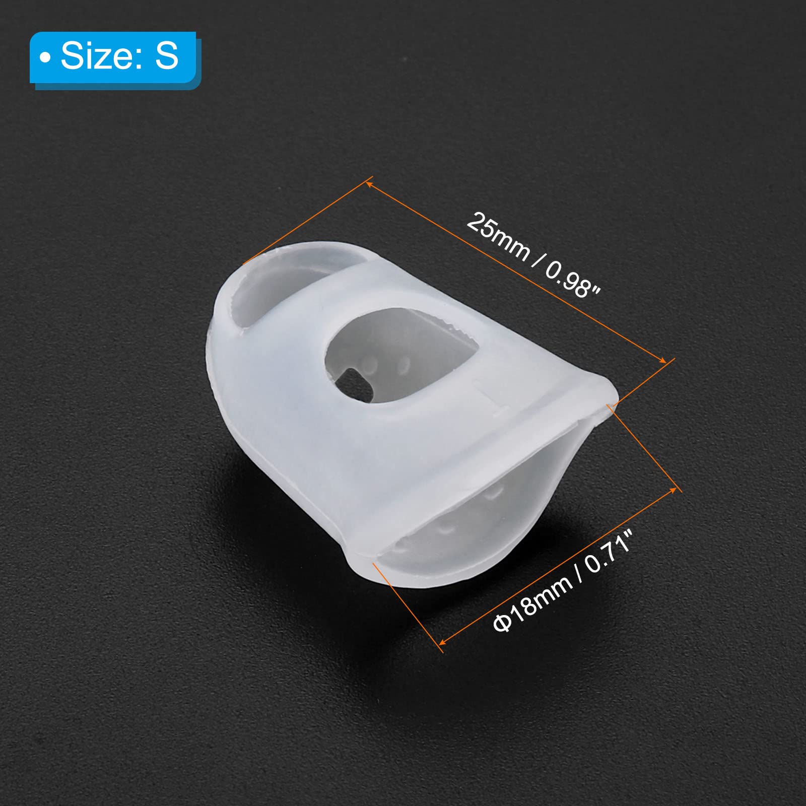 PATIKIL 0.71 Calci Gomma Dita Punte 15pz Silicone Polpastrelli Protezione Copritastiera Ditale per Chitarra