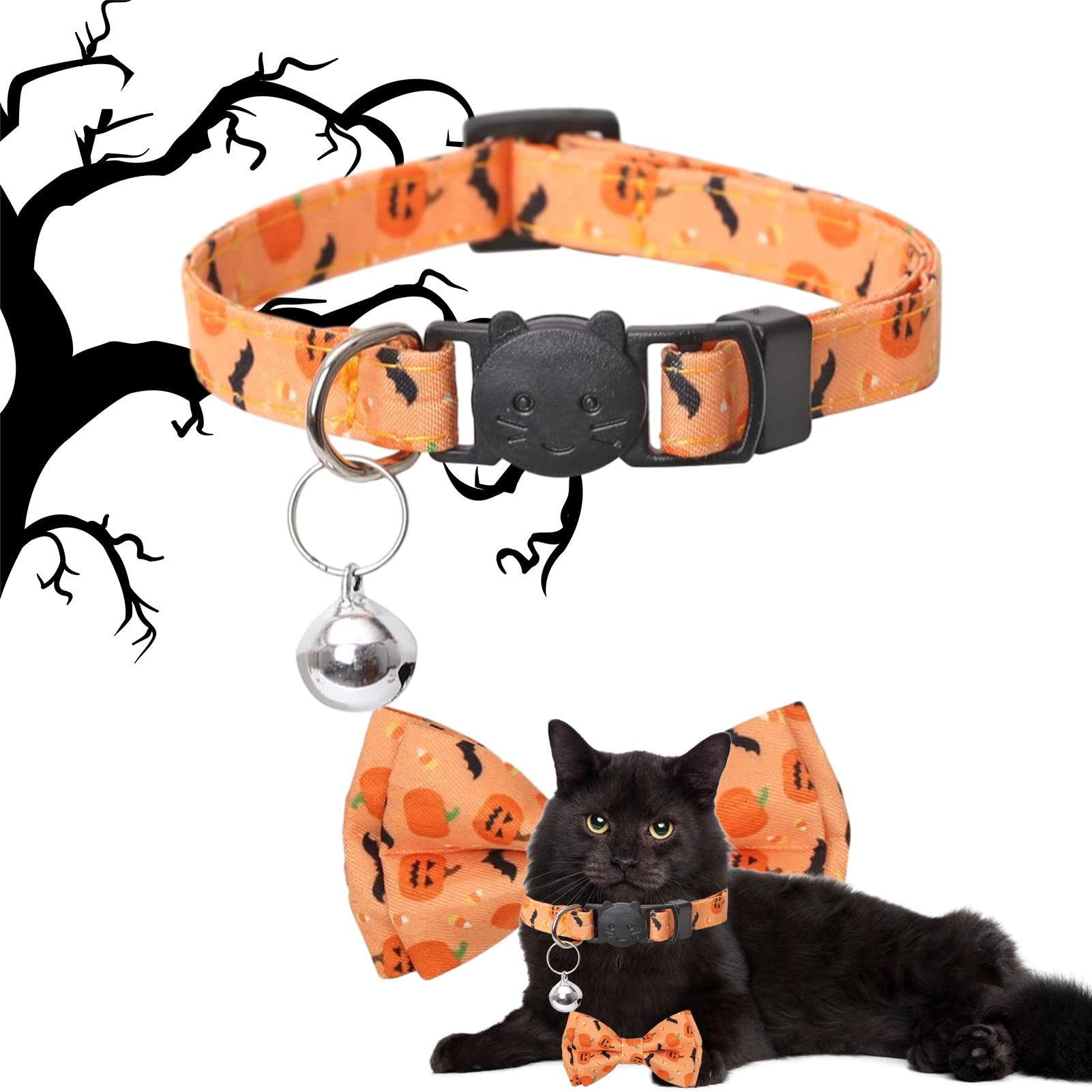 ハロウィン(ブラック)わんちゃん猫ちゃん用襟つき首輪