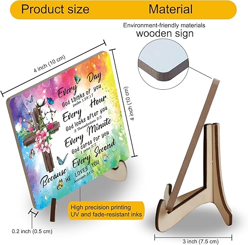 Miniatura 5 de Regalos cristianos para mujeres amigas, regalos religiosos inspiradores para mujeres, decoración de placas de regalo de oración de Dios, regalos