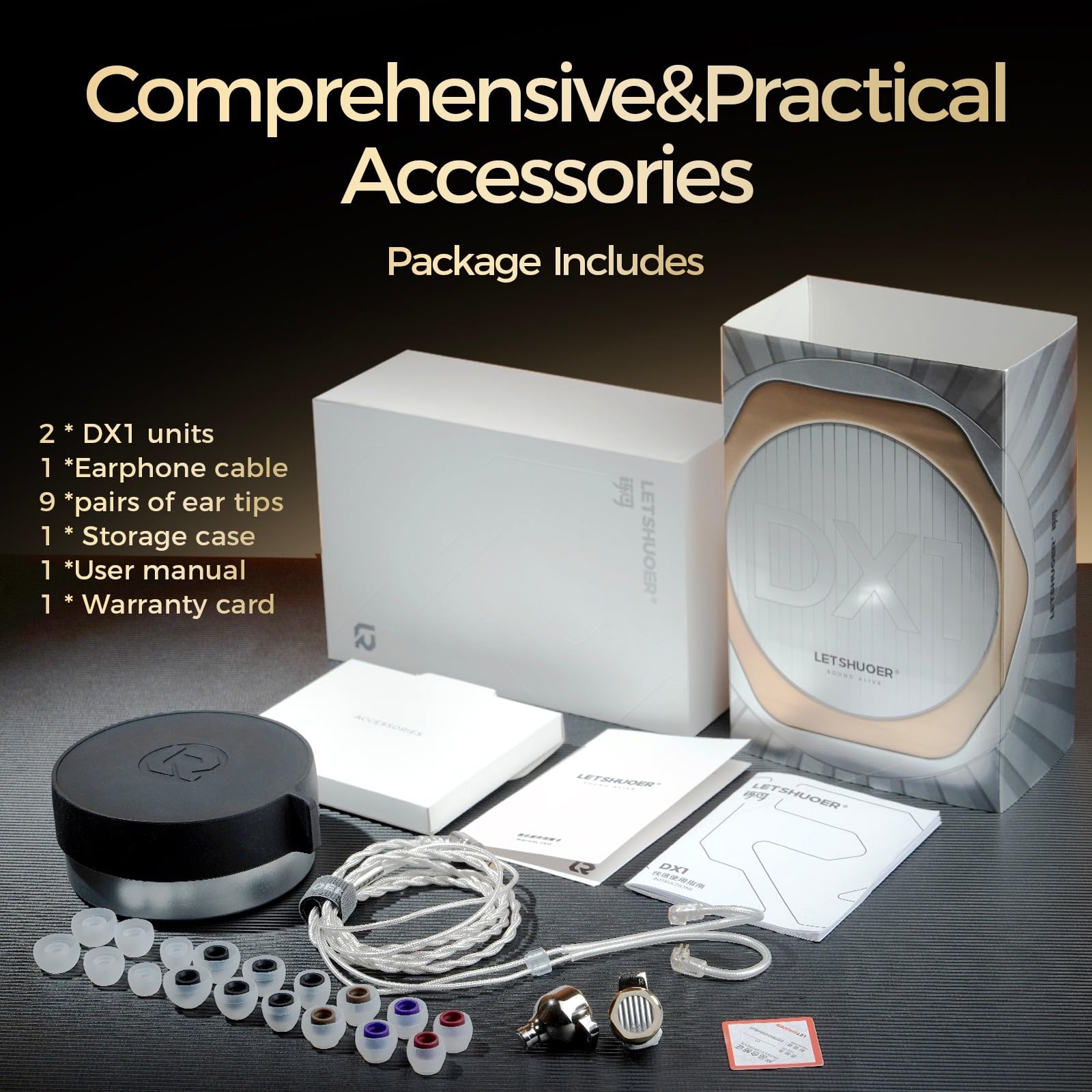 イヤホン LETSHUOER DX1 Amazon.com: LETSHUOER DX1 11mm Dynamic Driver Earphones, HiFi in
