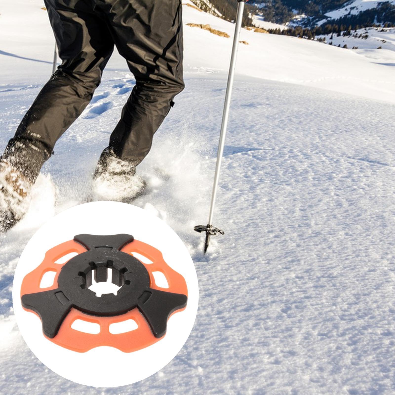 5 Piezas Cesta de Trekking Placa para Bastones Roseta Protector de Punta Recambio de Bastón Resistente y Ligera para Uso en Nieve Barro