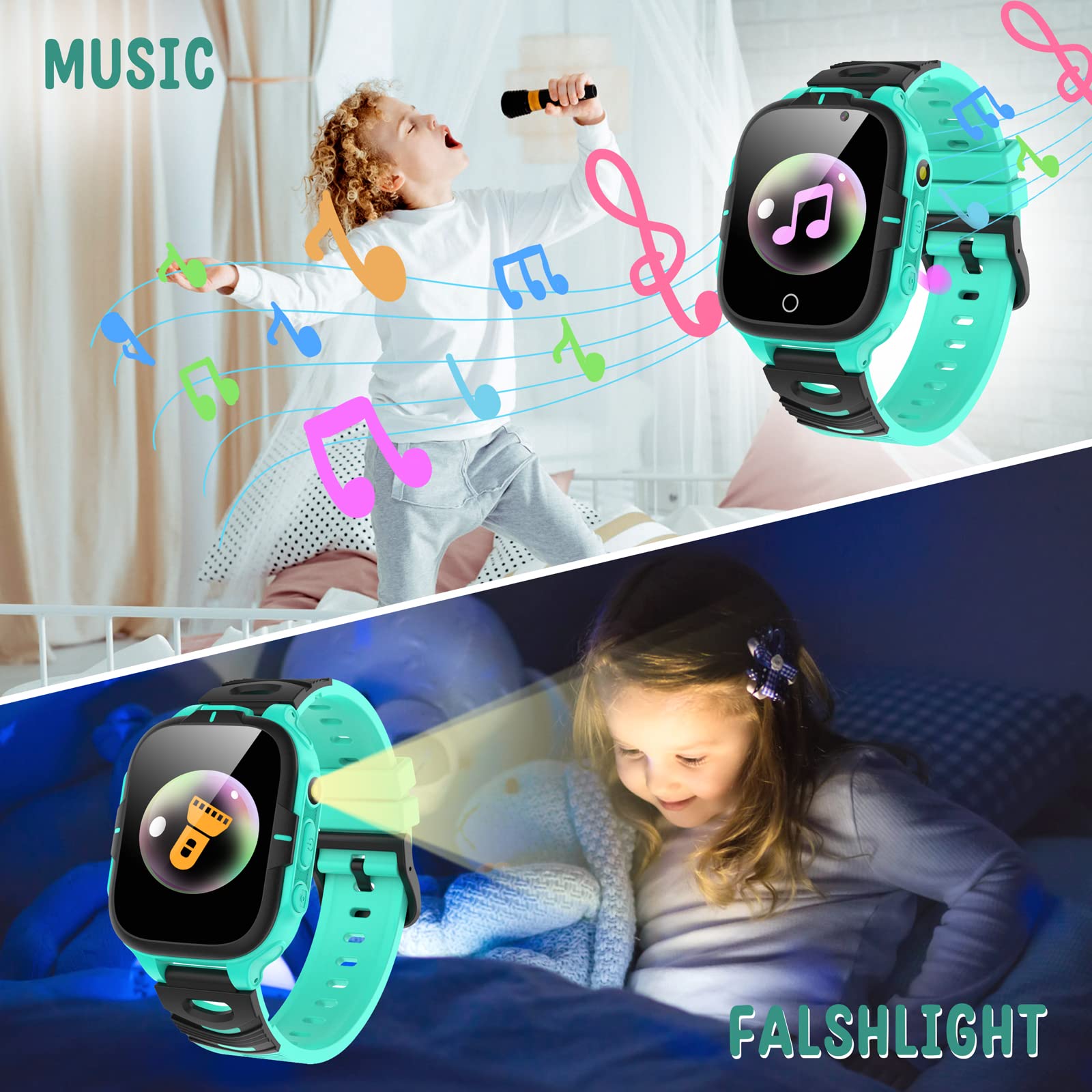 ELEJAFE Kids Smart Horloge voor Jongens Meisjes, Telefoon, 24 Games, 2 Camera's, Smart Horloge voor Kinderen met Zaklampen MP3 Muziek Alarm voor Kerstmis Verjaardagscadeaus ELEJAFE Kids Smart Horloge voor Jongens Meisjes, Telefoon, 24 Games, 2 Camera's, Smart Horloge voor Kinderen met Zaklampen MP3 Muziek Alarm voor Kerstmis Verjaardagscadeaus