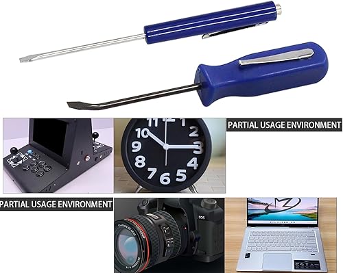 Miniatura 6 de Mini barra de palanca de bolsillo azul multifunción con clip de bolsillo y destornillador ranurado con puntas magnéticas fuertes ranuradas, 2