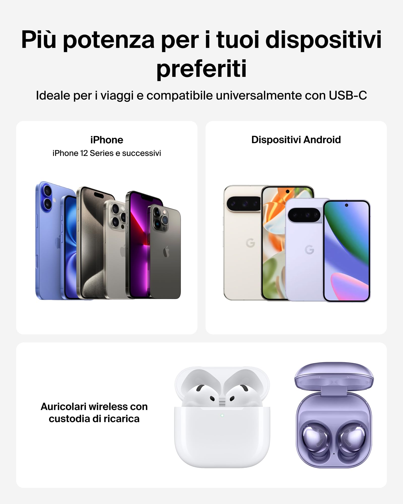 Belkin BoostCharge Power Bank Magnetico 10000mAh, Porte USB-C - Nero | Caricatore Portatile 10000mAh Wireless, Anello Magnetico, 2 USB-C, Pre-Caricato, Leggero, Cavo Incluso, Sicuro per l'Aereo