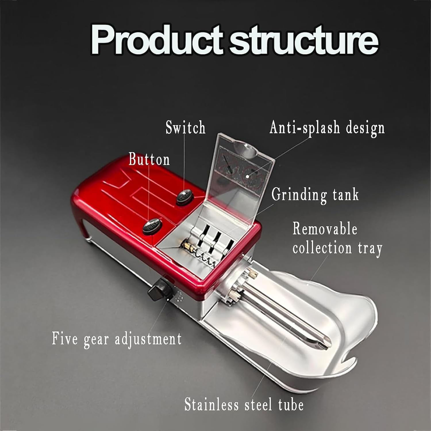 Automatic Electric Cigarette Roller Machine, Fully Automatic 5.5/6.5/8.0MM Cigarette Maker with 5 Levels Tightness Adjustment, 1 Stick in 2 Seconds, Household DIY Gift for Father, Husband