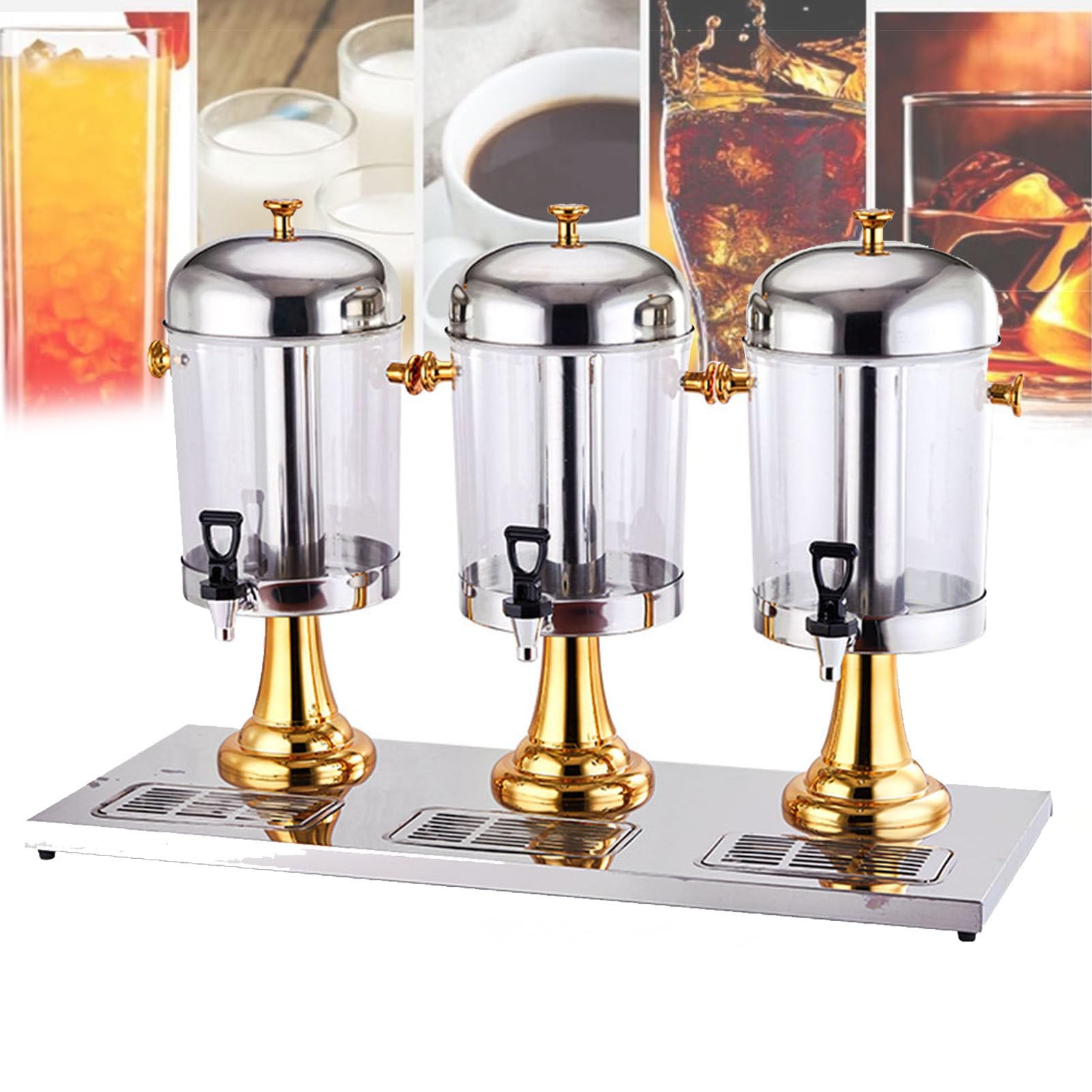 Amazon | ドリンク冷たい飲料ディスペンサー、24Lステンレススチール