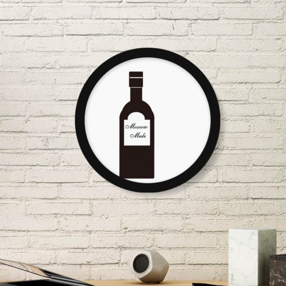 Affiche Cocktail Tournevis avec cadre noir rond pour décoration murale de cuisine et salon