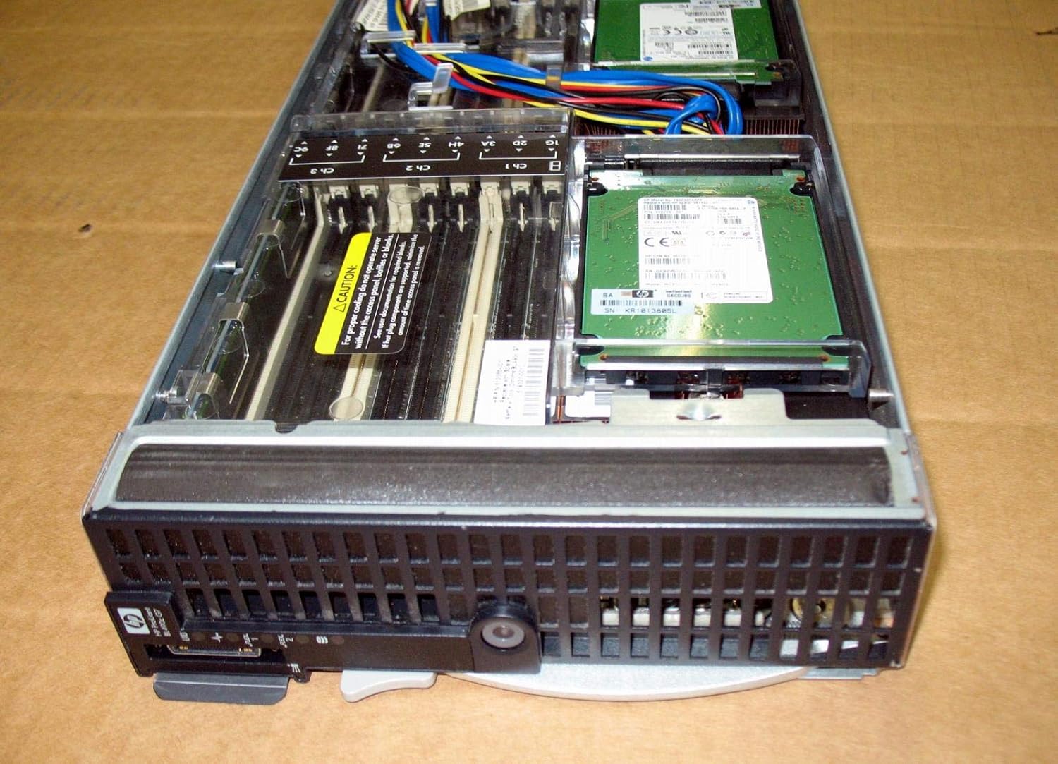 HP ProLiant BL490c G7 64-bit Blade Server with 2xSix-Core X5675 Xeon 3.06GHz CPUs + 96GB PC3-10600R RAM + 2x32GB SSD SATA HDD, P712m RAID, NO OS (Renewed)