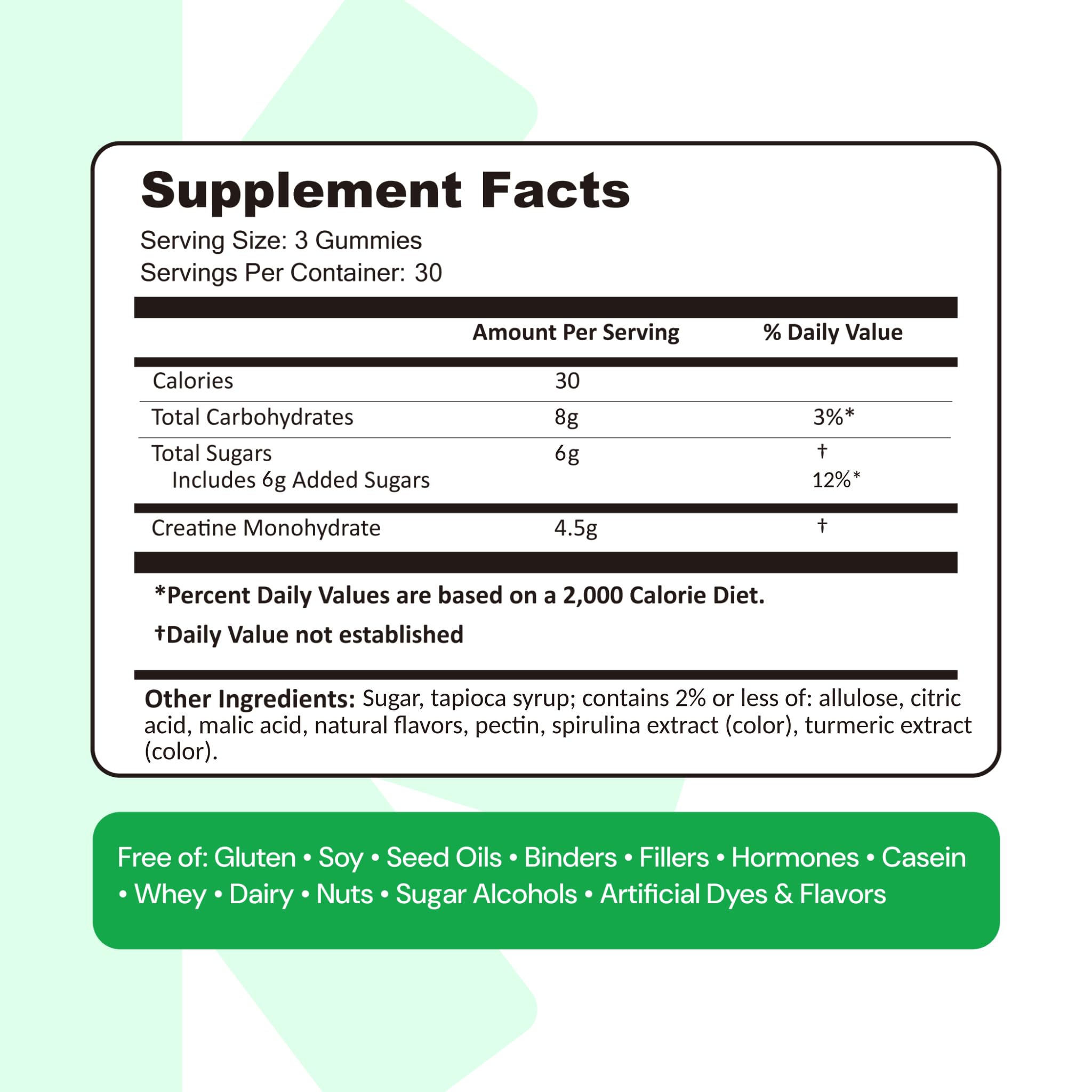 Create Creatine Monohydrate Gummies for Women and Men, Sour Apple, 90ct — Amazon image 9