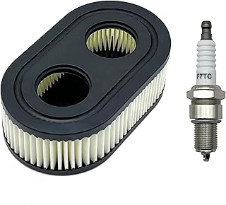 593260 Air Filter and Spark Plug for 4247 5432 5432k 09P00 09P702 550E 500EX 550EX 625 575EX Series Lawn Mower Engine compatible with Troy-Bilt TB110 TB115 TB200 TB230 TB330 TB370 Lawn Mower