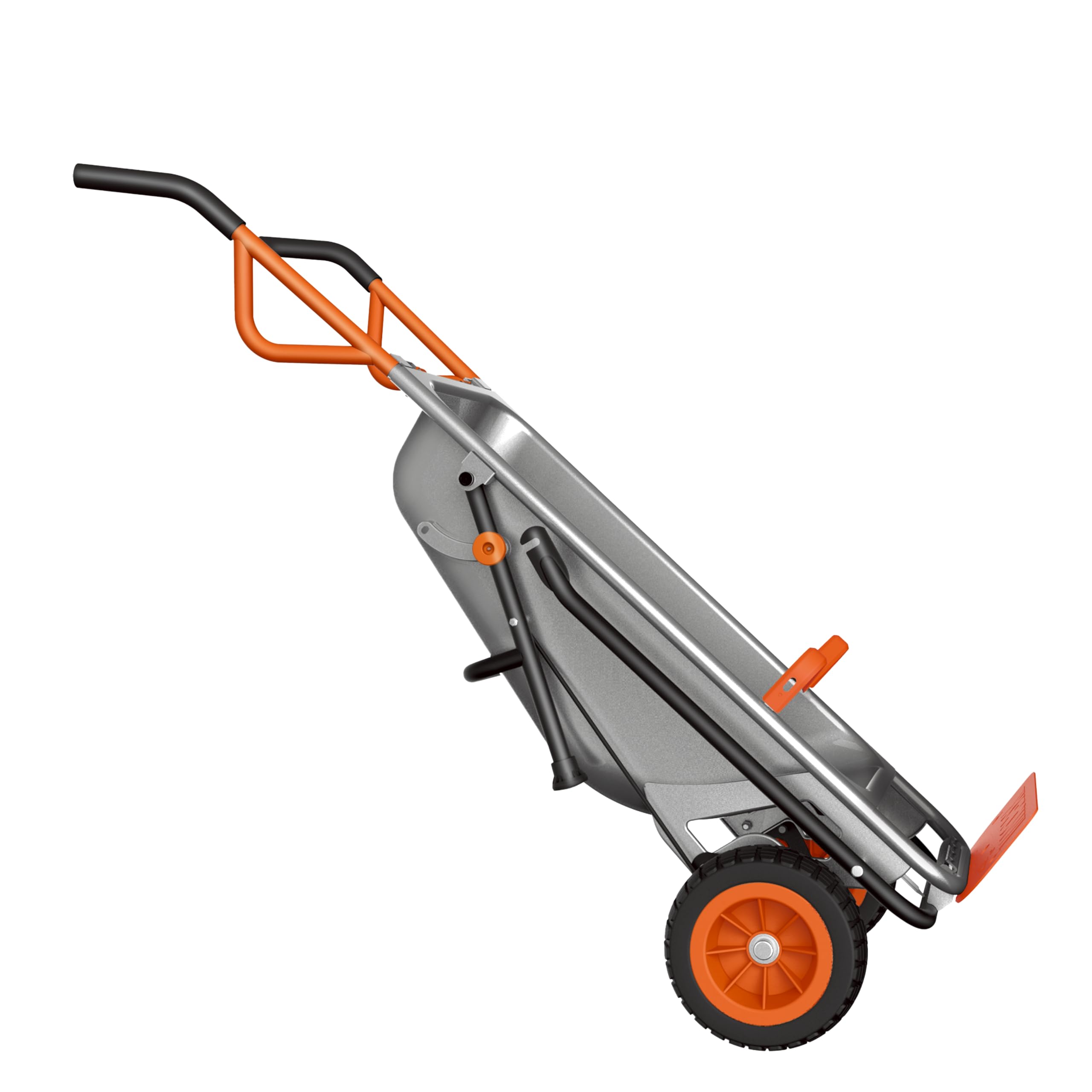 Worx WG050 Carriola Multifunzione a Due Ruote, Porta Sacchi, Porta Fusti, Trasporto Sassi, Trasporto Vasi, Capacità di Carico Max 136kg