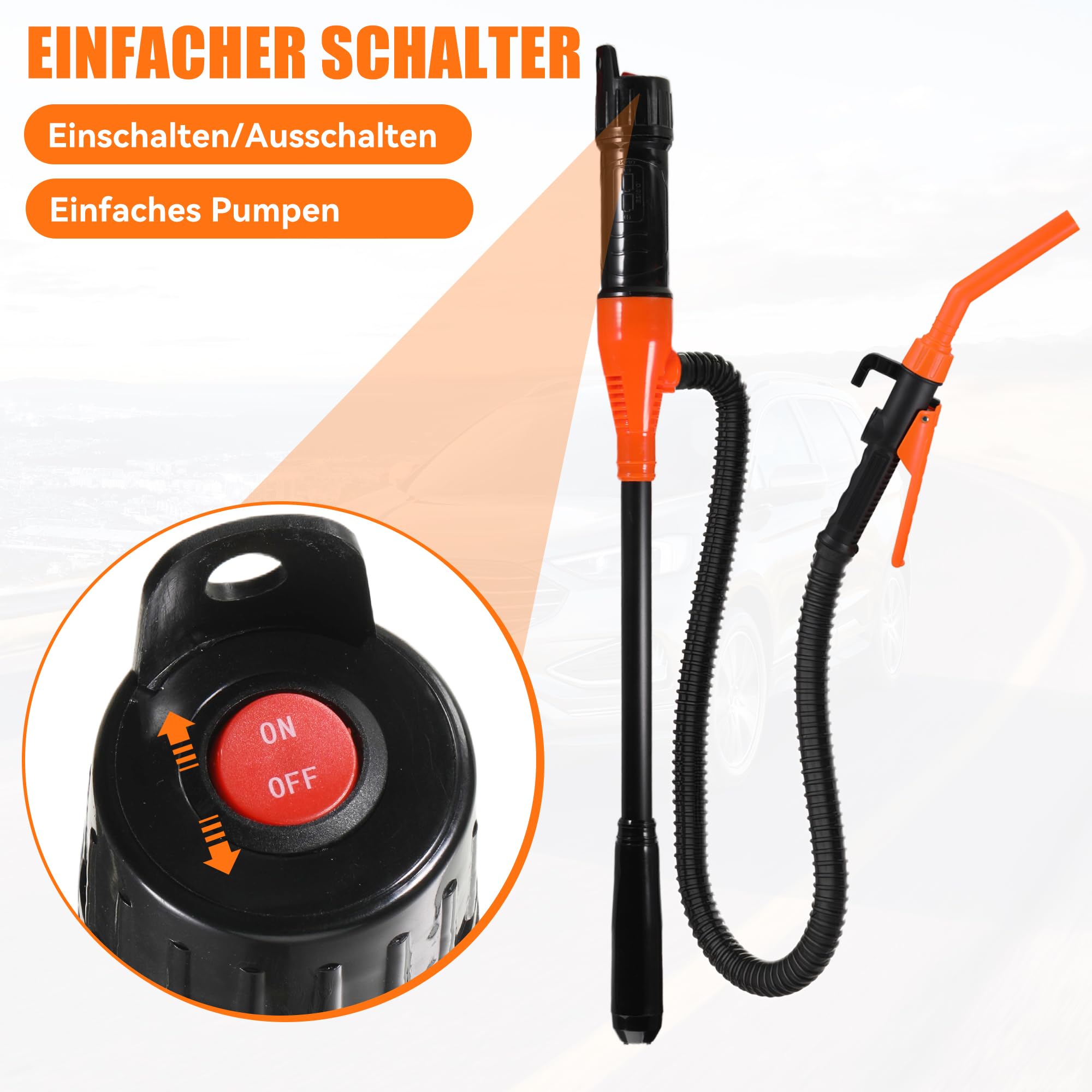 Pompa Elettrica Per Benzina E Liquidi - Sifone A Batteria Per Travaso Sicuro - Foto 3