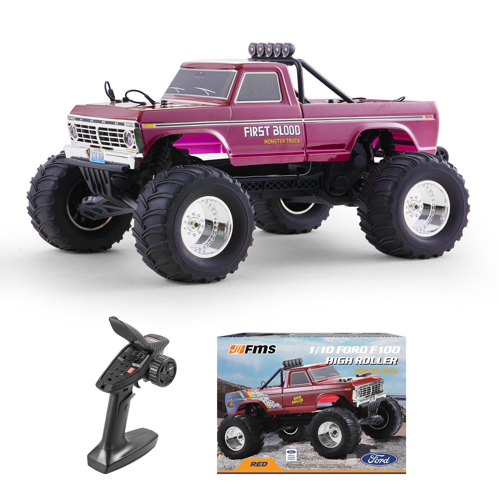 FMS フォード　F100 Ready To Run Affordable 1:10 Ford F100 Monster Truck 2WD | 2S LiPo 550 Motor