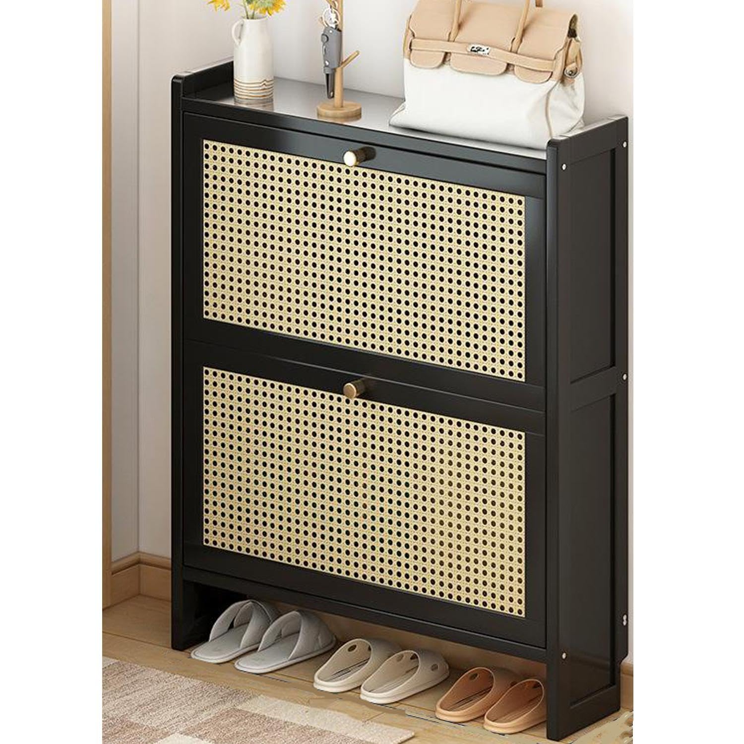 Étagère à chaussures mince en bambou : la solution pour désencombrer votre entrée