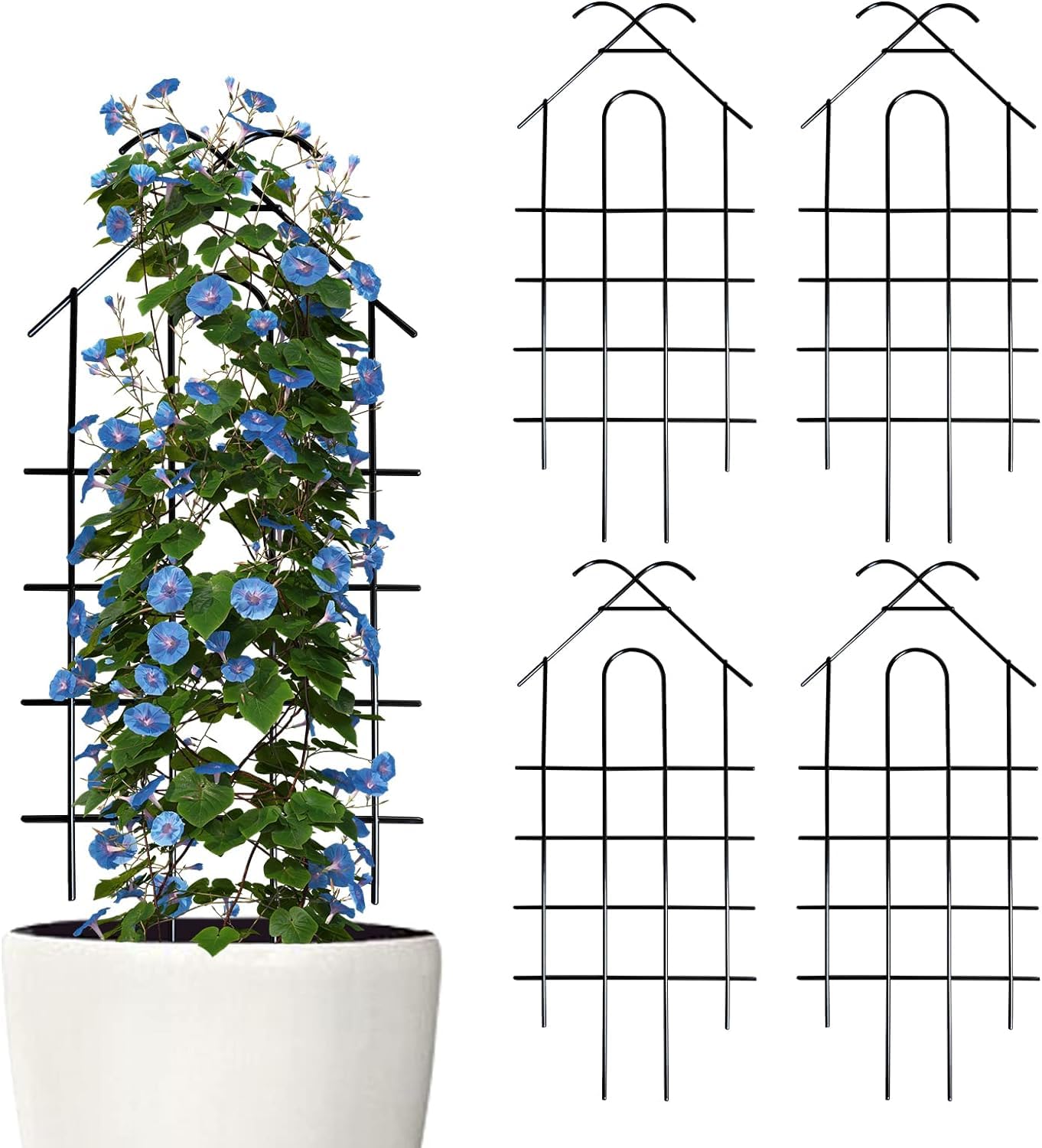 Lavish Craft 32 Metal Garden Trellis for Climbing Plants, Indoor/Outdoor Sturdy Plant Trellis for Potted Plants,House Plants, Climbing Vines, Pack of 1, Black (30, 1) (B0CXHLGFPB) Amazon Price History, Amazon Price Tracker