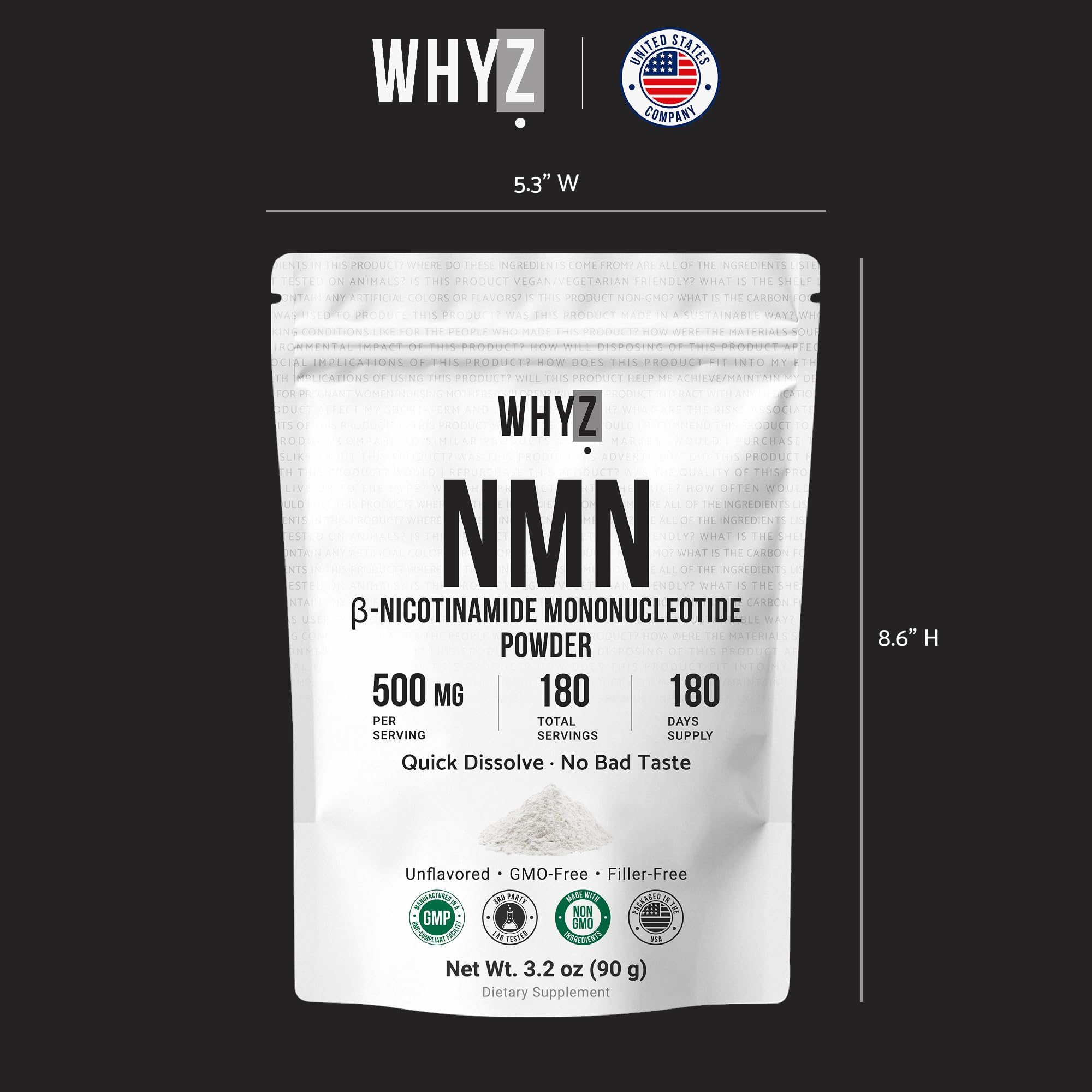 Pure NMN Powder, Unflavored Nicotinamide Mononucleotide, 90g — Amazon image 7