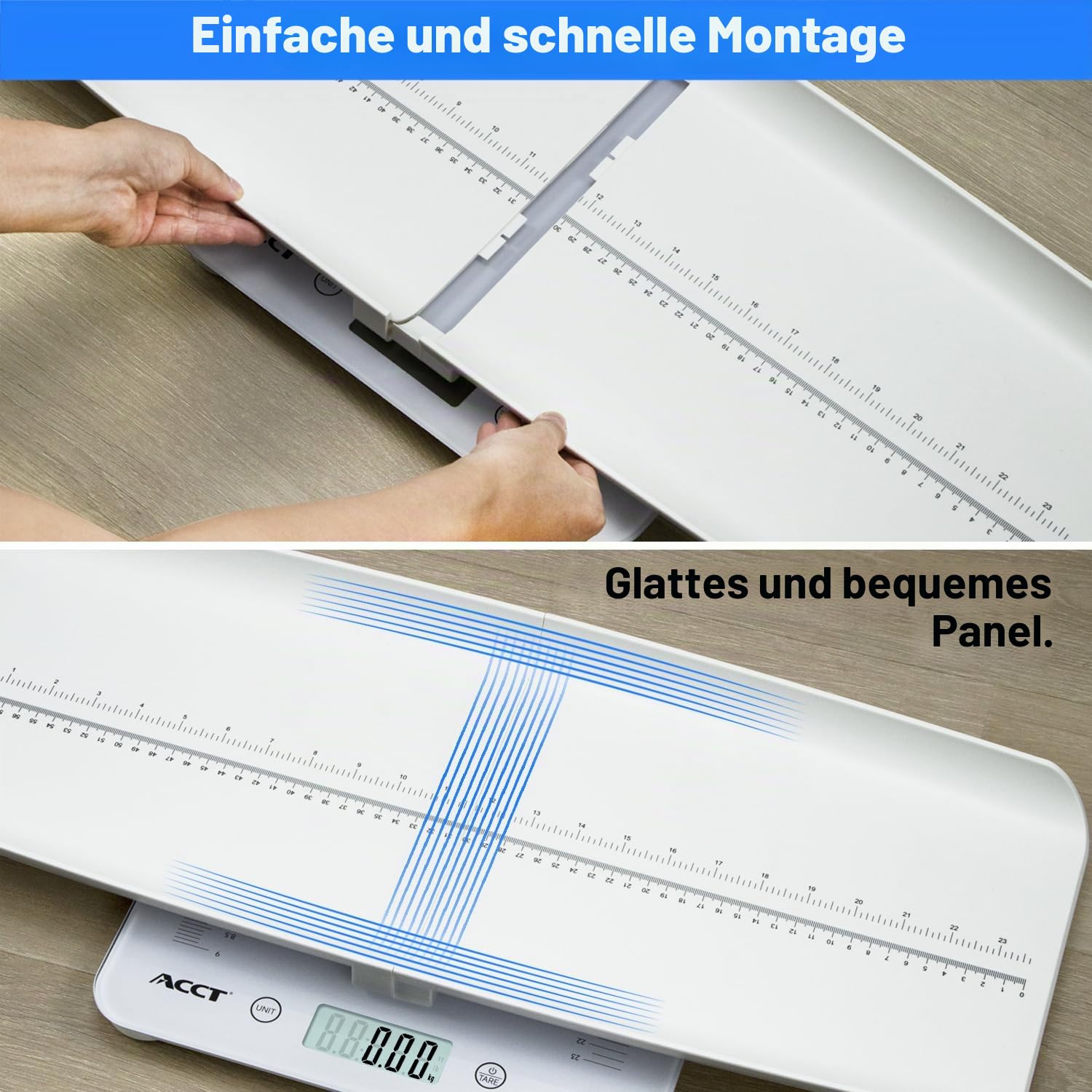 Digitale Babywaage, Säuglingswaage zum Wiegen von bis zu 440 lb mit Haltefunktion, multifunktionale Babywaage, Haustierwaage für Katzen und Hunde, abnehmbare Skalen für Körpergewicht