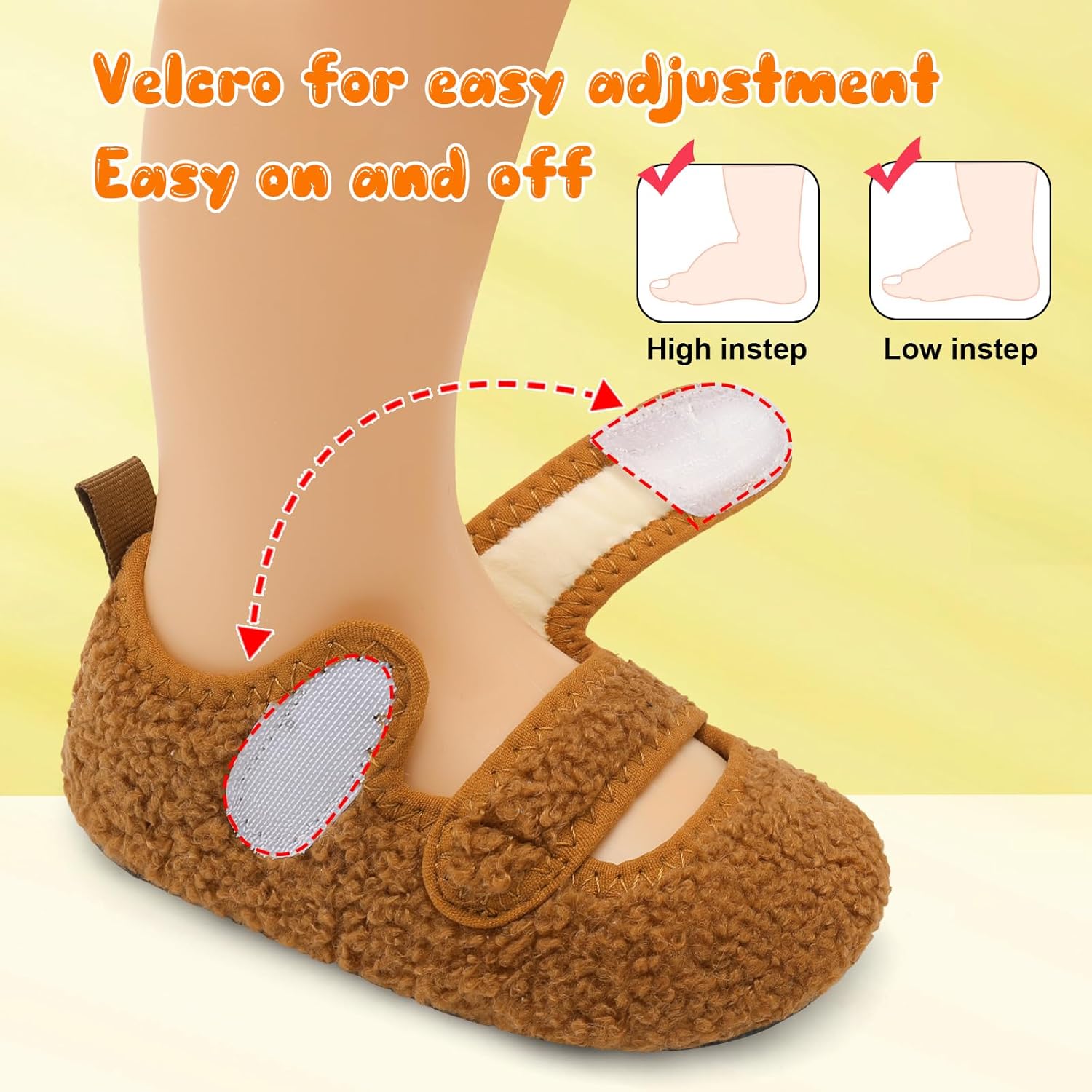 FEETCITY Toddler House Slippers - Boys & Girls Winter Kids Indoor Home Shoes - Warm Socks - Image 2