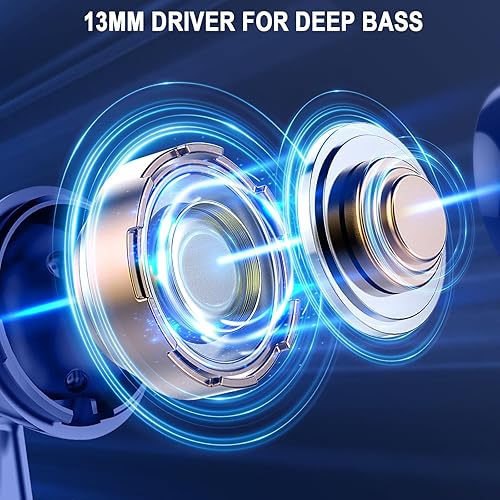 Miniatura 4 de Auriculares inalámbricos, Bluetooth 5.4, pantalla LED de potencia, auriculares estéreo de bajos, auriculares Bluetooth con cancelación de ruido,