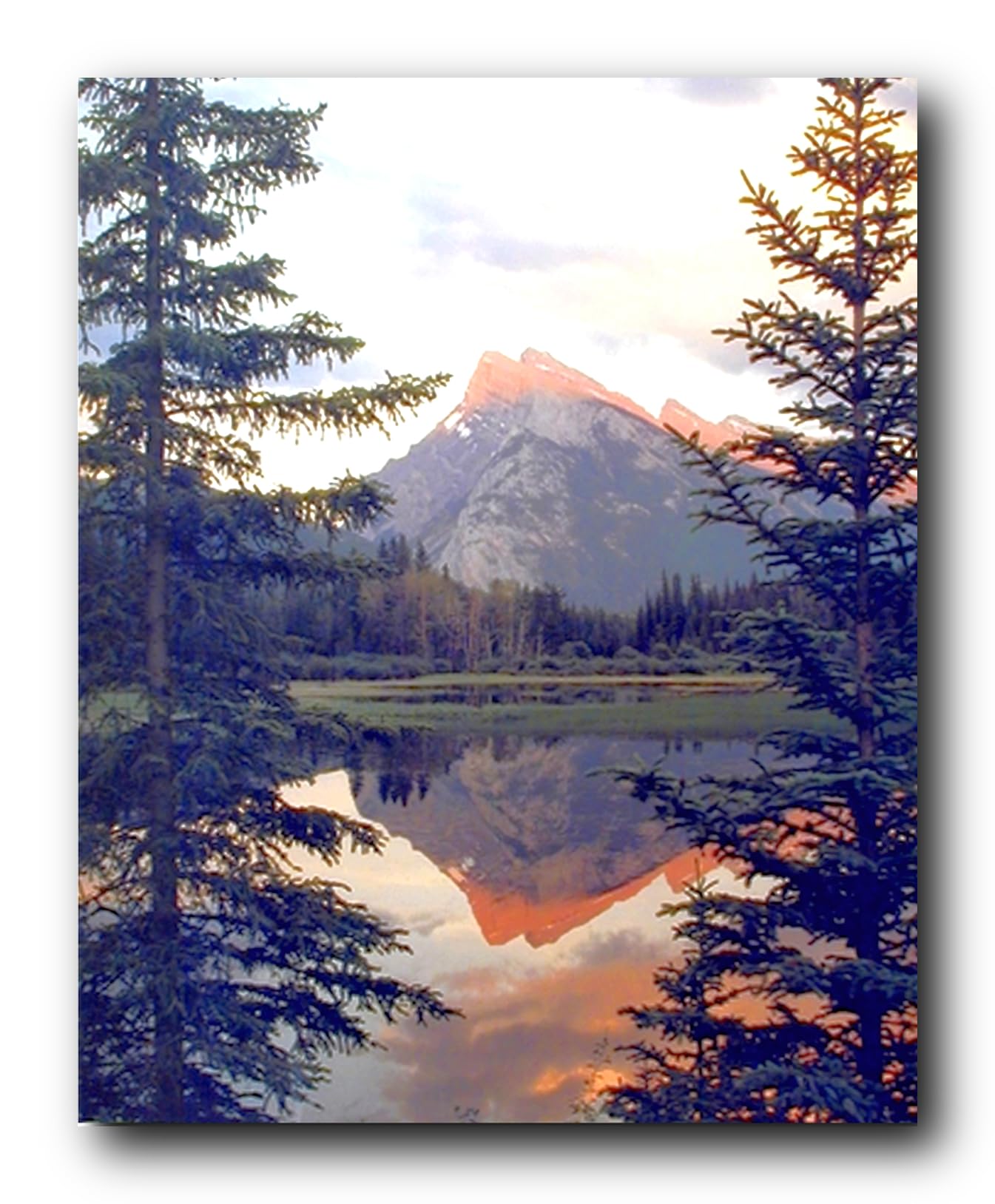 Impact Posters Gallery Wall Decor Reflection of a Mountain in a Lake Banff National Park Alberta Canada Art Print Poster (16x20
