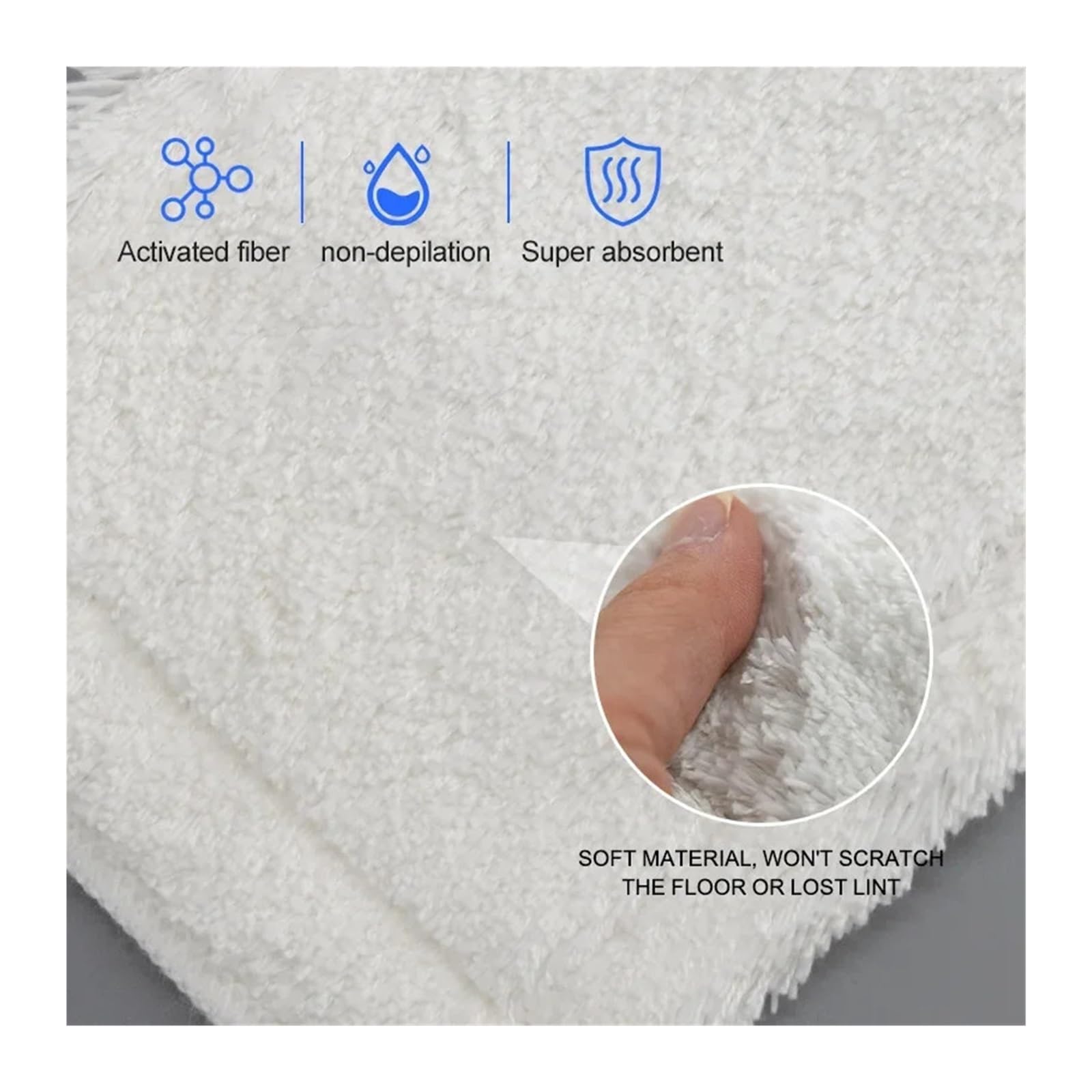 Almohadillas de paño mopa for Suelo Microfibra, compatibles con repuestos Viledas, Piezas Cabezal, Repuesto Lavable Plano, 4 Uds
