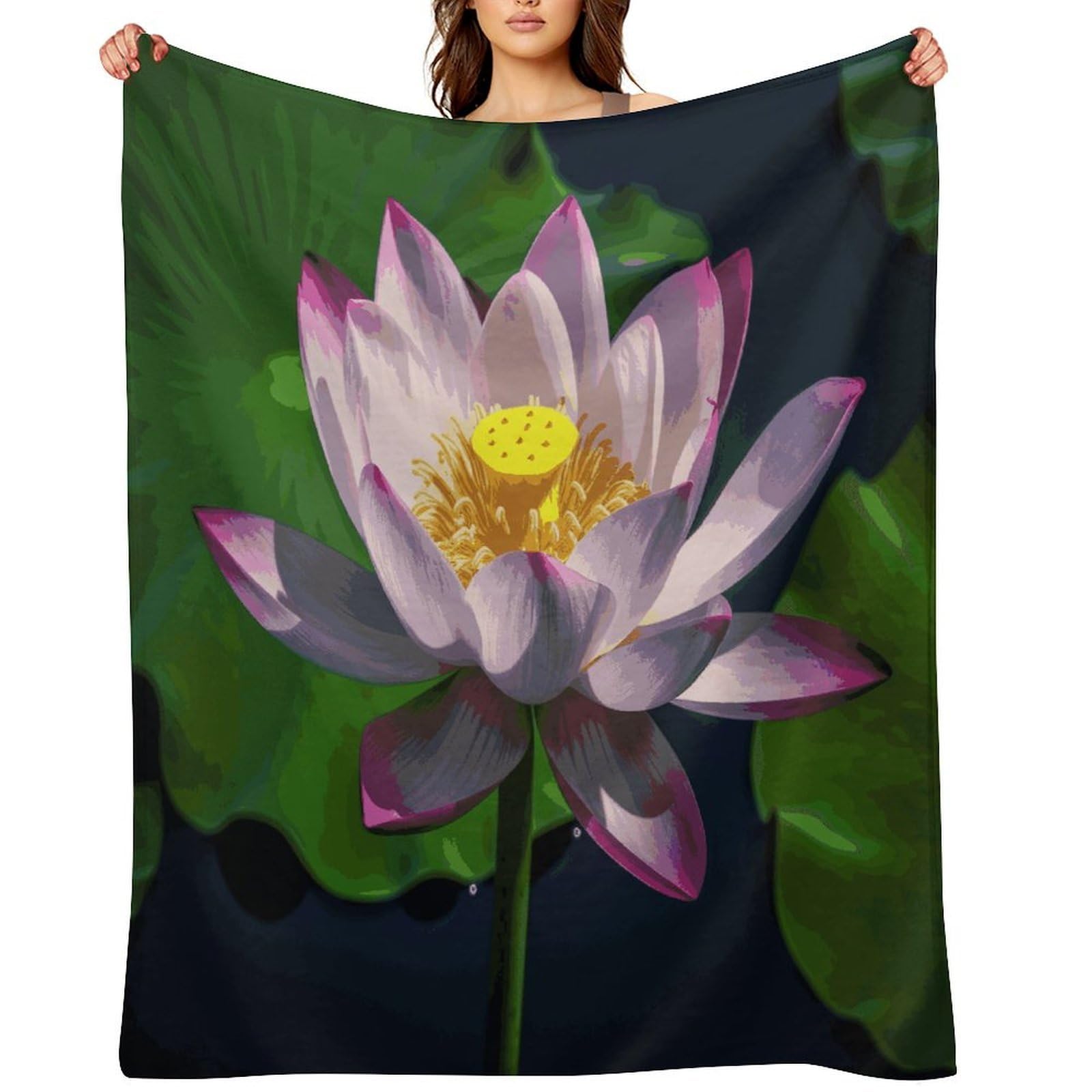 Fekiloot Style Lotus2 Throw Blankets Camping Blanket60 X80
