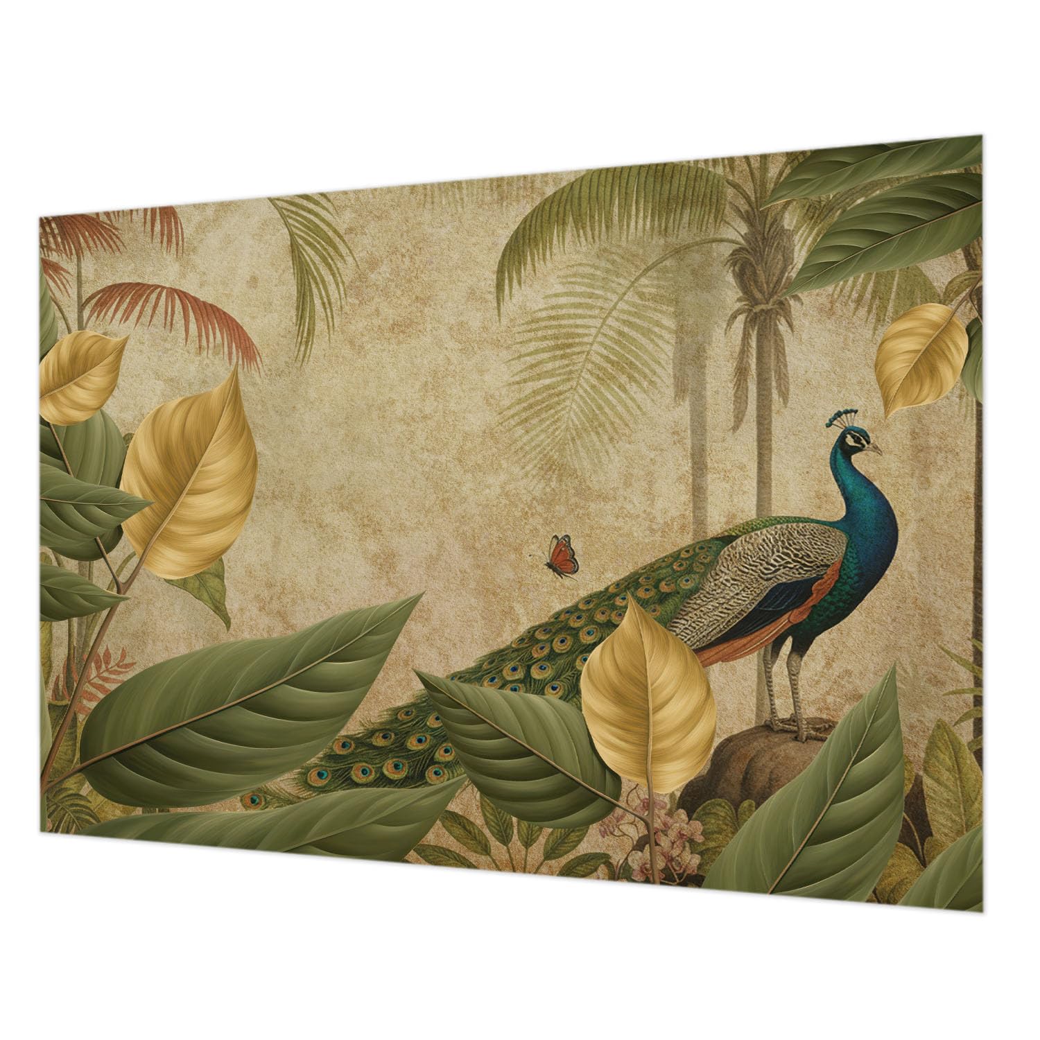 Papier peint intissé oiseau exotique avec impression haute définition