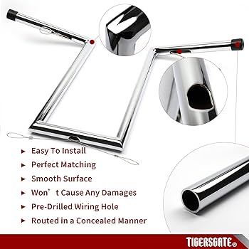 Amazon | TIGERSGATE クローム 8インチ ライズ Z-バー スポーツスター