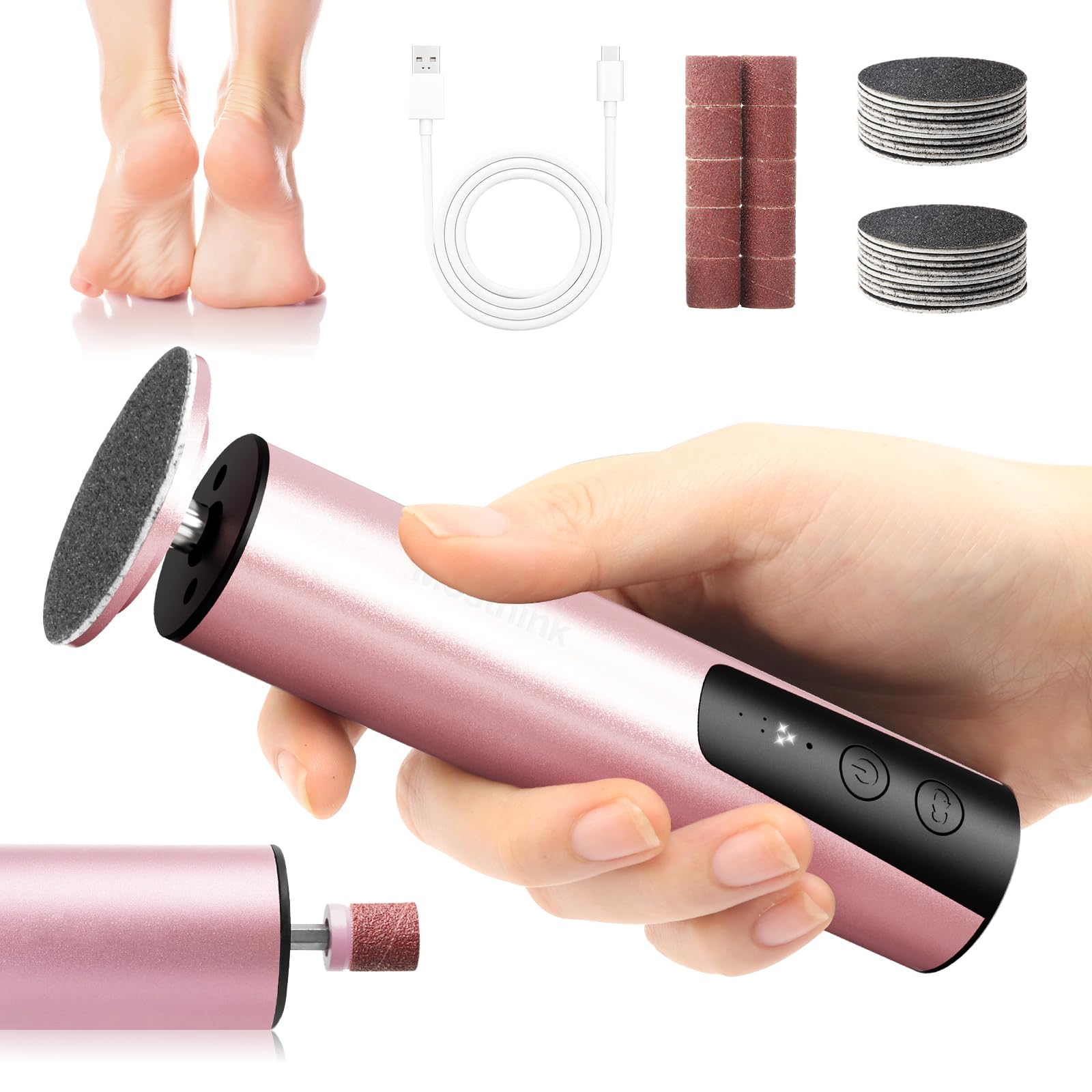 Mosthink 2-in-1 Electric Foot Callus Remover