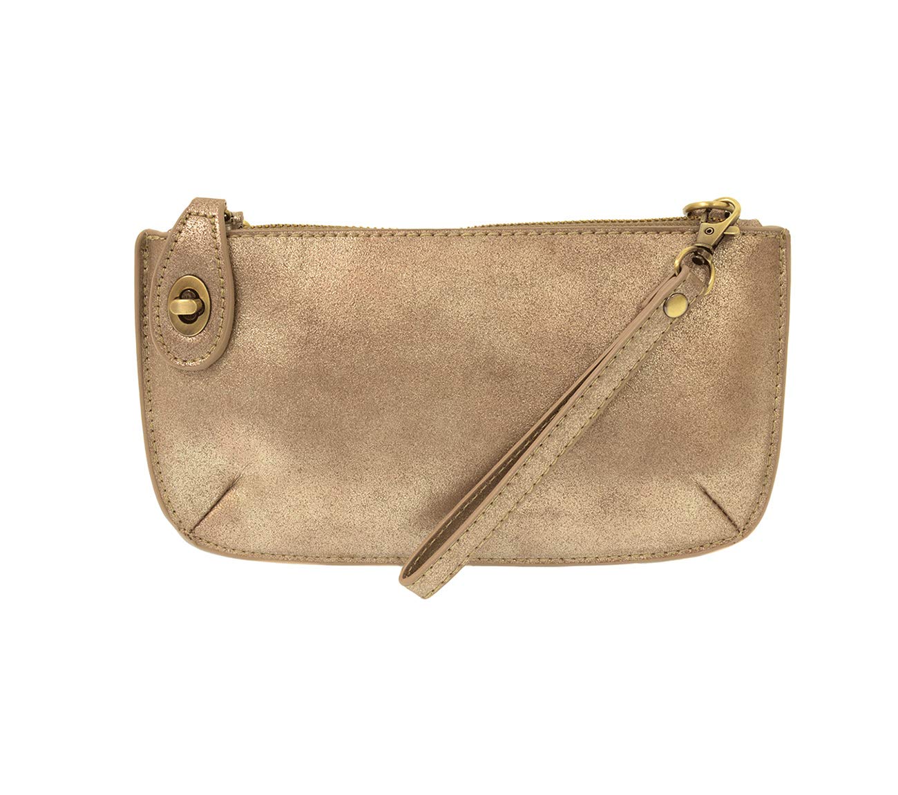 Joy Susan Womens Crossbody Wristlet Clutch Lustre Lux - Rose Gold