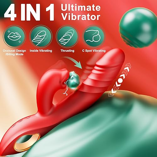 Miniatura 2 de Consoladore Vibrador de Empuje, Juguetes Sexuales para Adultos, 4EN1 Vibradores para Punto G, Estimulador de Lengua y Clítoris, Juguetes Sexuales