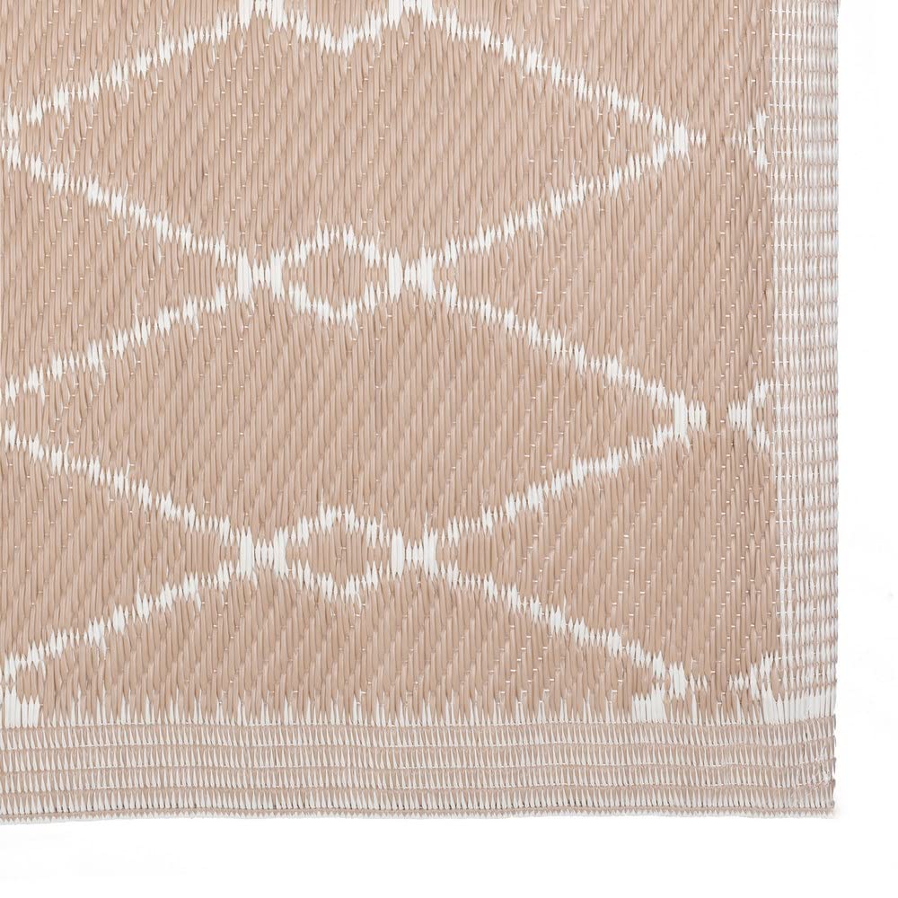LOLAhome Alfombra de Exterior Zante 160 x 230 x 0,5 cm Beige Polipropileno