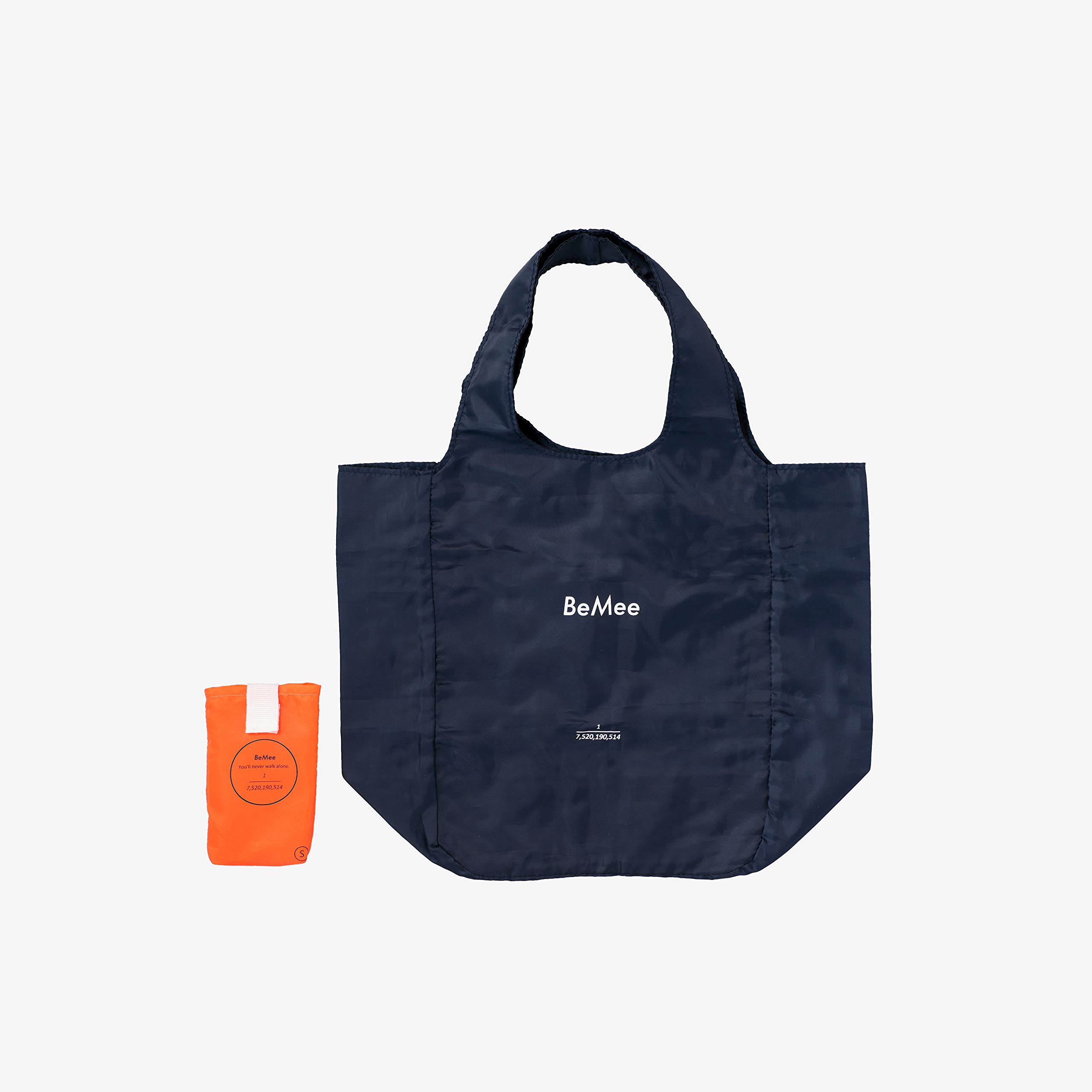 Amazon.co.jp: [BeMee] エコバッグ Sサイズ ネイビー : ファッション