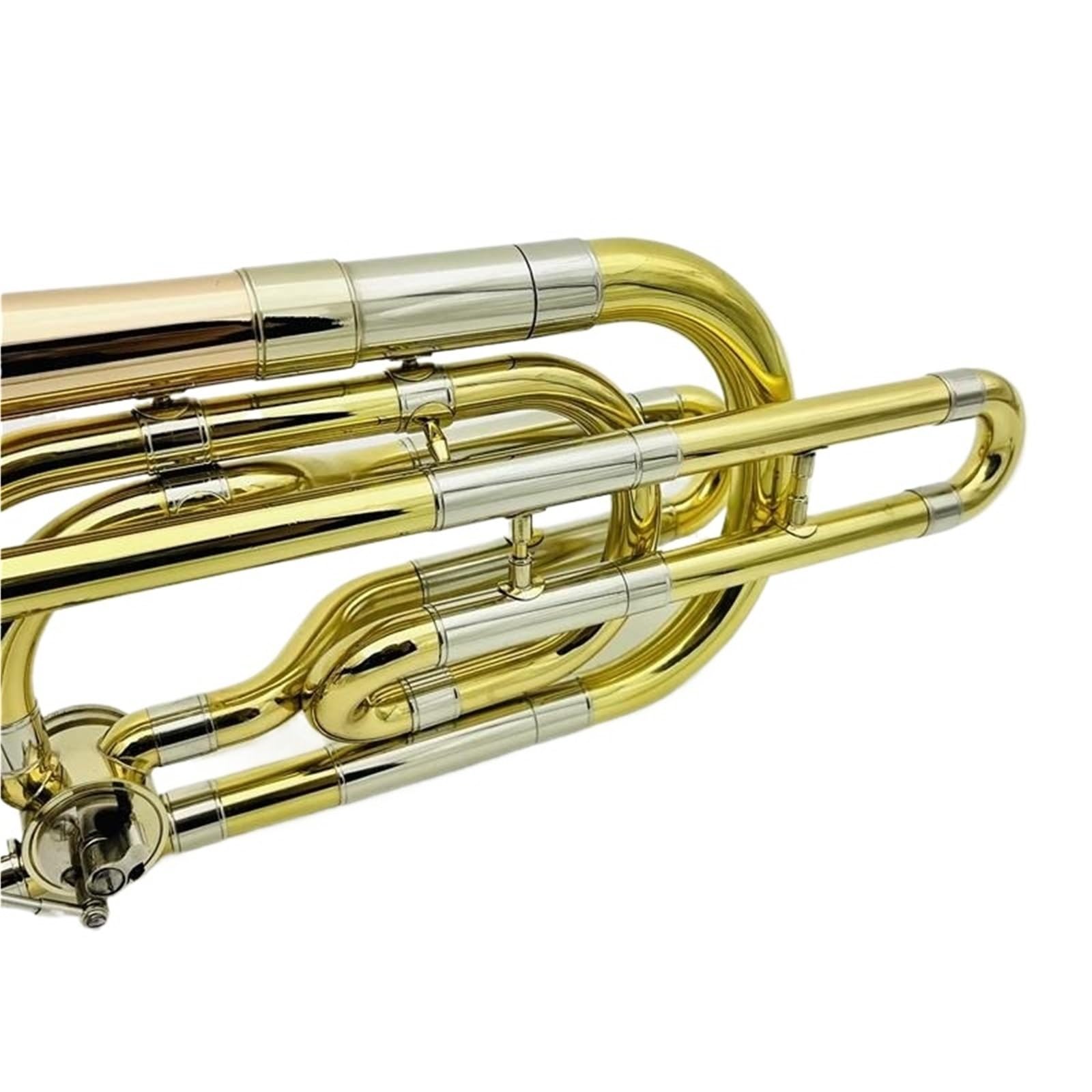 Standard Puzon Instrumenty Muzyczne Bb F Puzon Dwutłokowy Instrument Muzyczny Z Brązu Fosforowego Powlekany Mosiężnie Z Futerałem