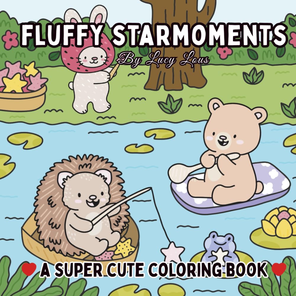 Fluffy Starmoments: A Bold and Cozy Coloring Book for Teens, Adults, and All Animal Lovers (Fluffy Friends Club)