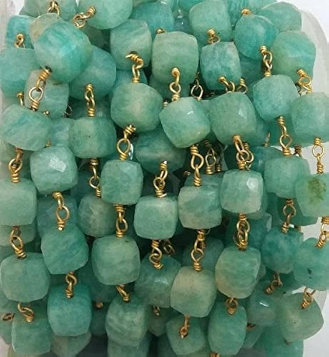 Chaîne amazonite LKBEADS pour fabriquer des colliers en pierres naturelles résistants